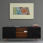 Epic Art 'North Dakota State Map' by Lanre Adefioye, Acrylic Glass Wall Art,36x24