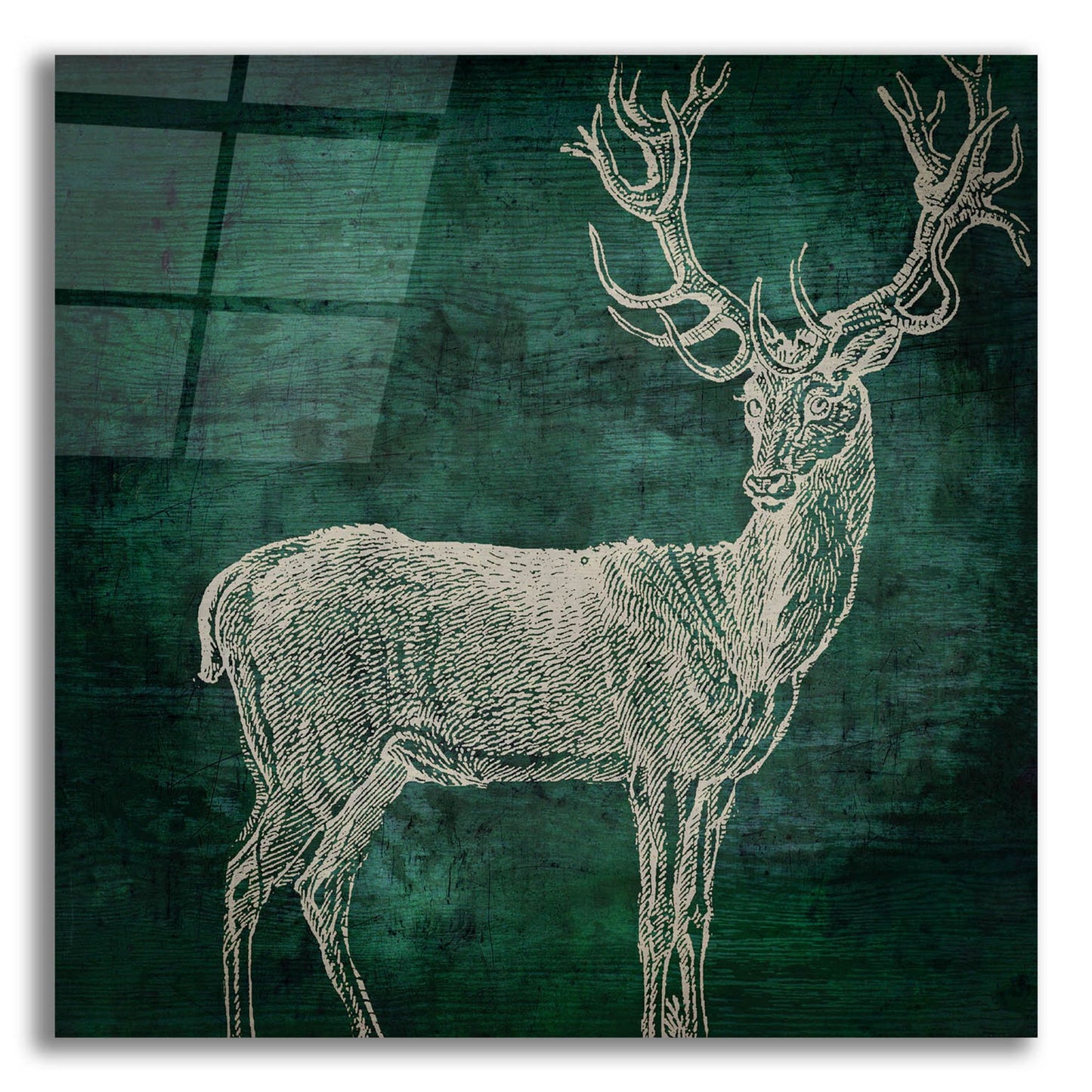 Epic Art 'Emerald Deer' by Sasha, Acrylic Glass Wall Art