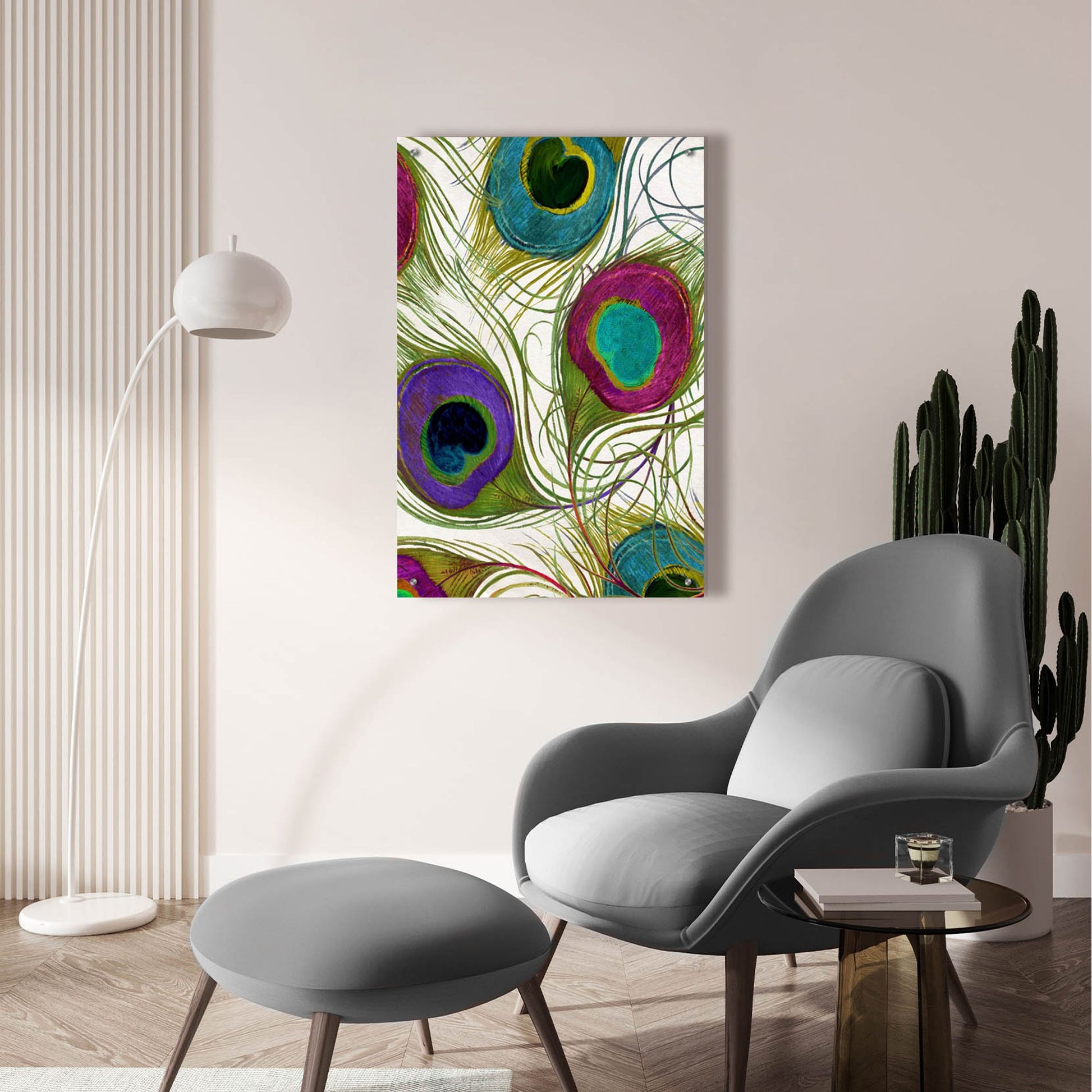 Epic Art 'Peacock Feathers I' by Sasha, Acrylic Glass Wall Art,24x36