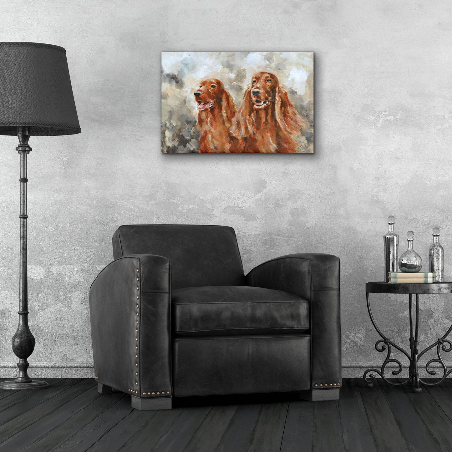 Epic Art 'Two Irish Setters' by Solveiga, Acrylic Glass Wall Art,24x16