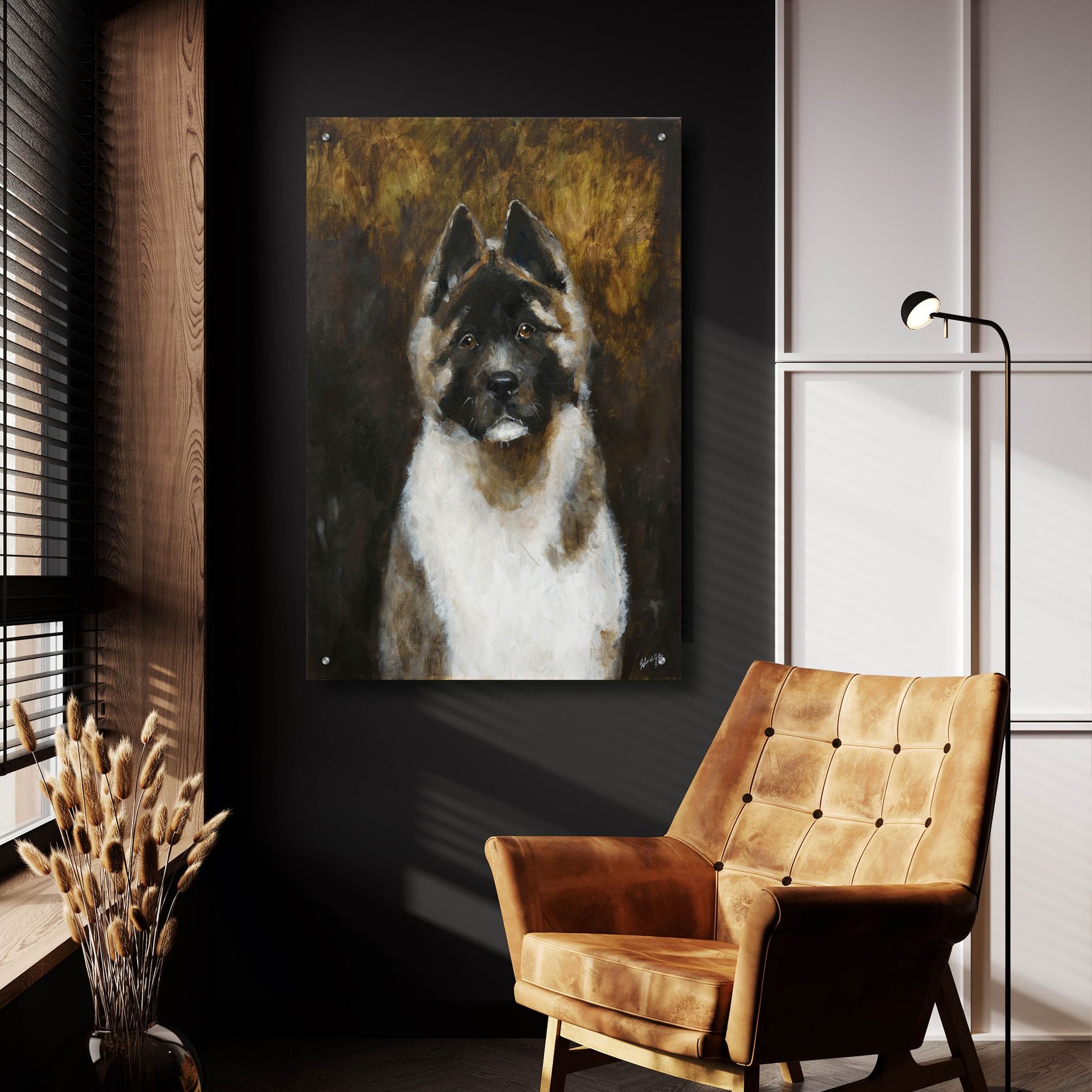 Epic Art 'American Akita' by Solveiga, Acrylic Glass Wall Art,24x36