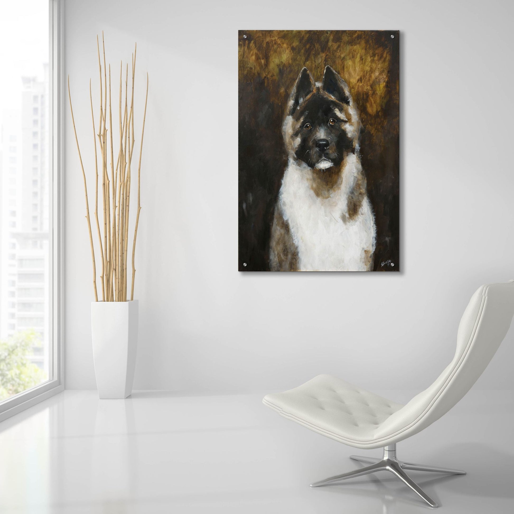 Epic Art 'American Akita' by Solveiga, Acrylic Glass Wall Art,24x36