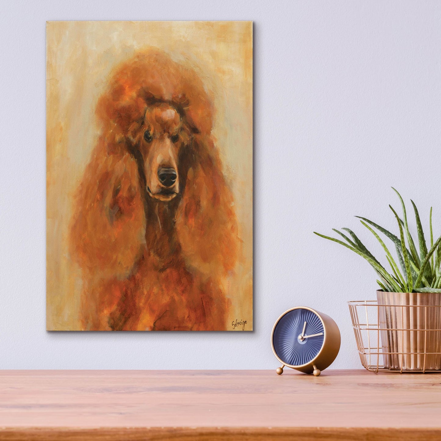 Epic Art 'Apricot Poodle' by Solveiga, Acrylic Glass Wall Art,12x16