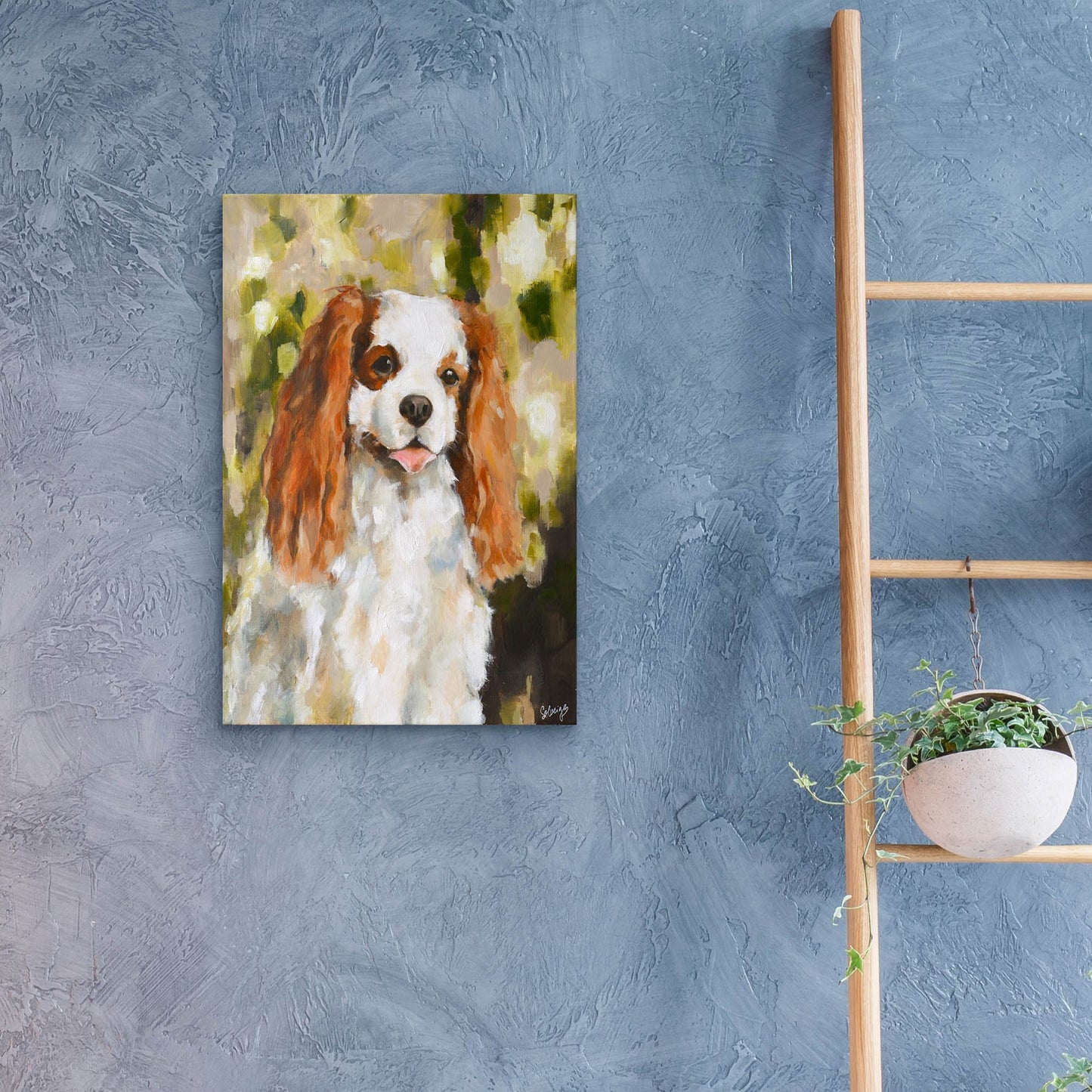 Epic Art 'Cavalier King Charles' by Solveiga, Acrylic Glass Wall Art,16x24