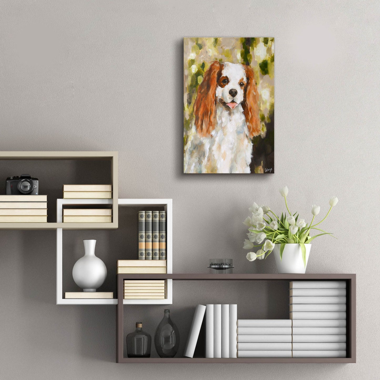 Epic Art 'Cavalier King Charles' by Solveiga, Acrylic Glass Wall Art,16x24