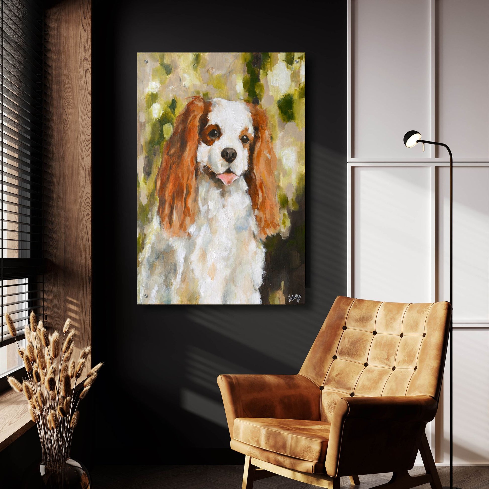 Epic Art 'Cavalier King Charles' by Solveiga, Acrylic Glass Wall Art,24x36