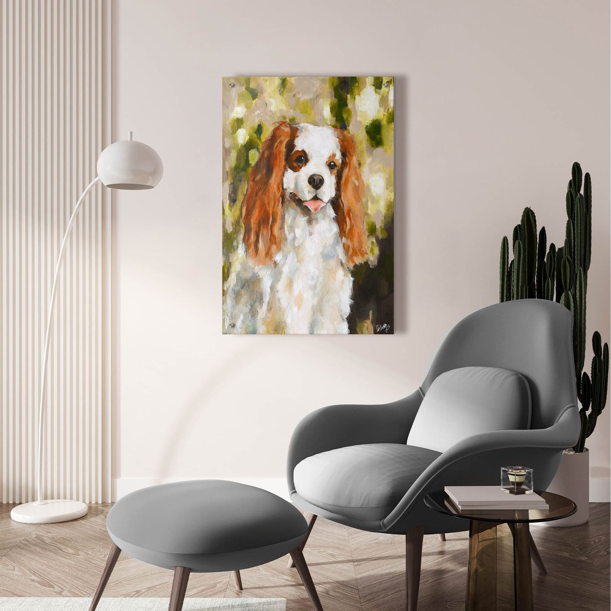 Epic Art 'Cavalier King Charles' by Solveiga, Acrylic Glass Wall Art,24x36