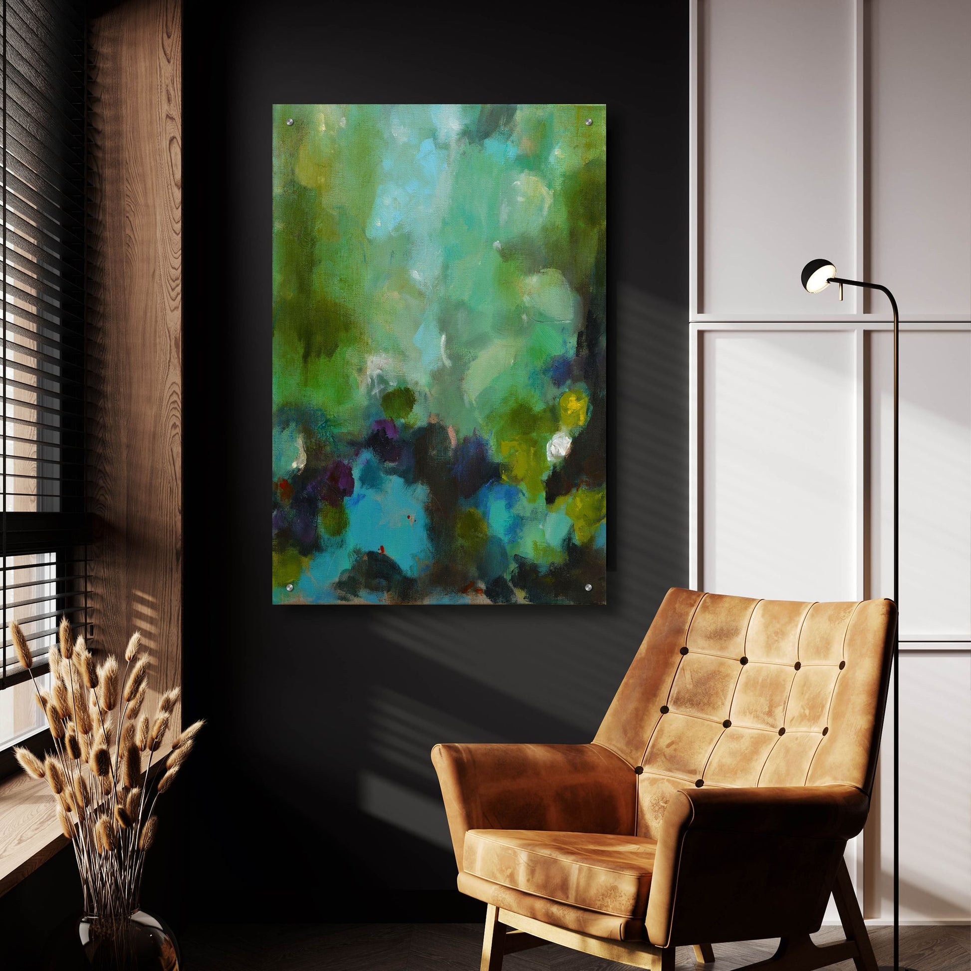 Epic Art 'Green II' by Solveiga, Acrylic Glass Wall Art,24x36