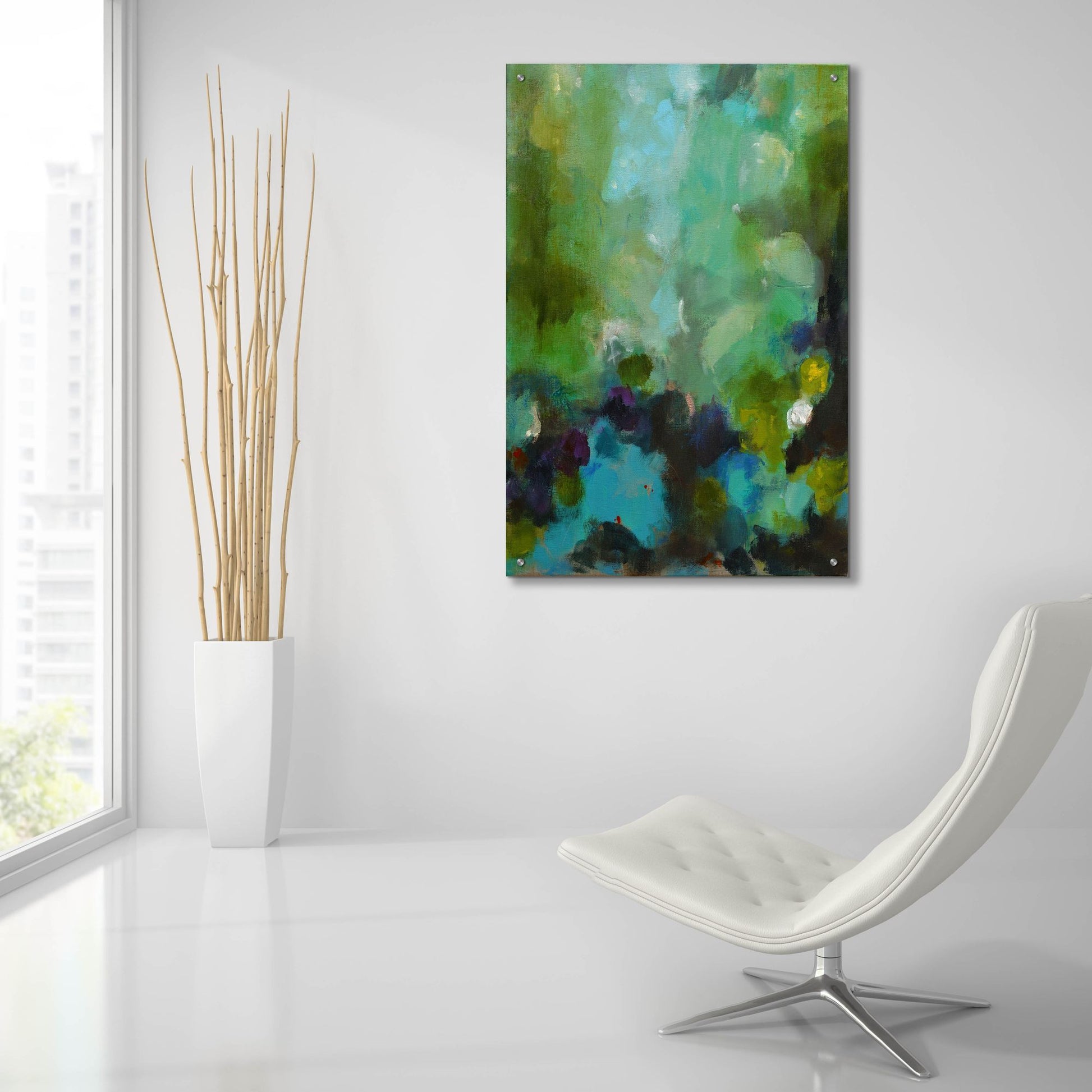 Epic Art 'Green II' by Solveiga, Acrylic Glass Wall Art,24x36