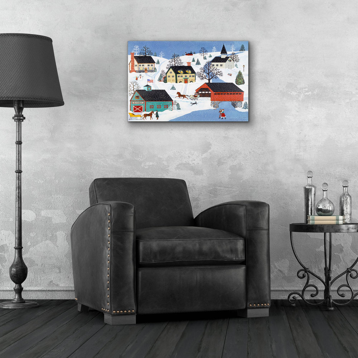 Epic Art 'Sleigh Ride' by Susan Henke Fine Art, Acrylic Glass Wall Art,24x16