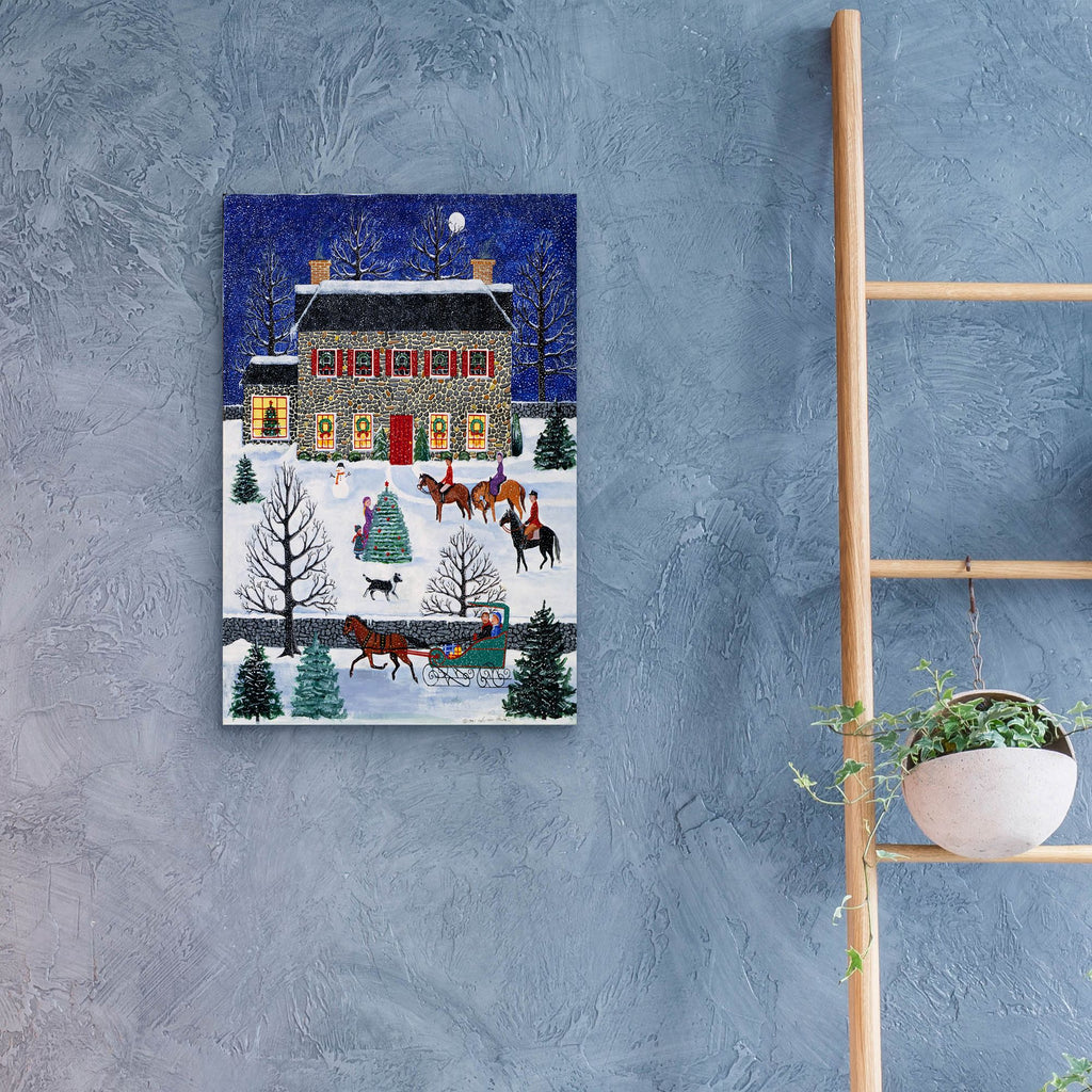 Epic Art 'Horseback Carolers' by Susan Henke Fine Art, Acrylic Glass Wall Art,16x24