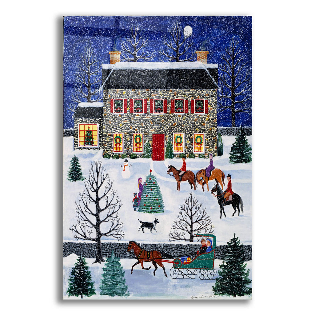 Epic Art 'Horseback Carolers' by Susan Henke Fine Art, Acrylic Glass Wall Art