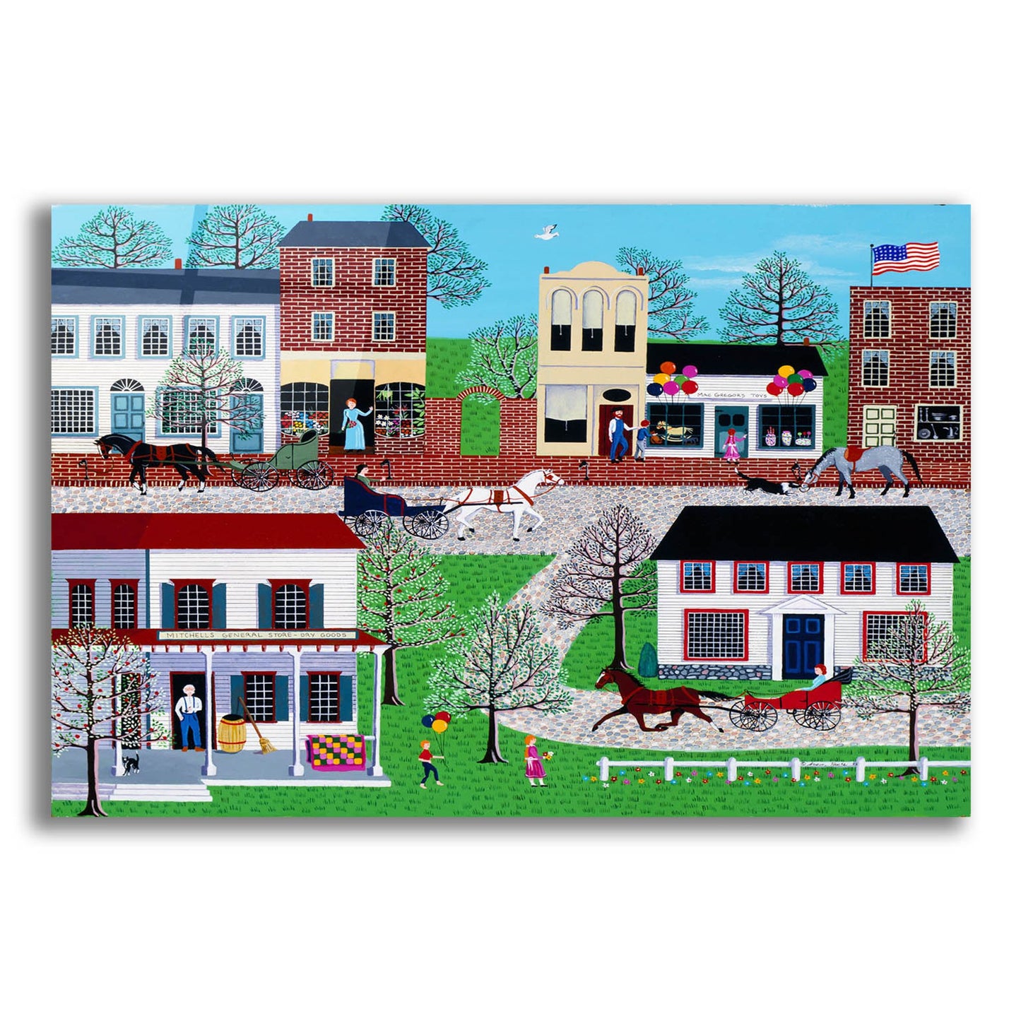 Epic Art 'McGregors On Commerce Street' by Susan Henke Fine Art, Acrylic Glass Wall Art,24x16