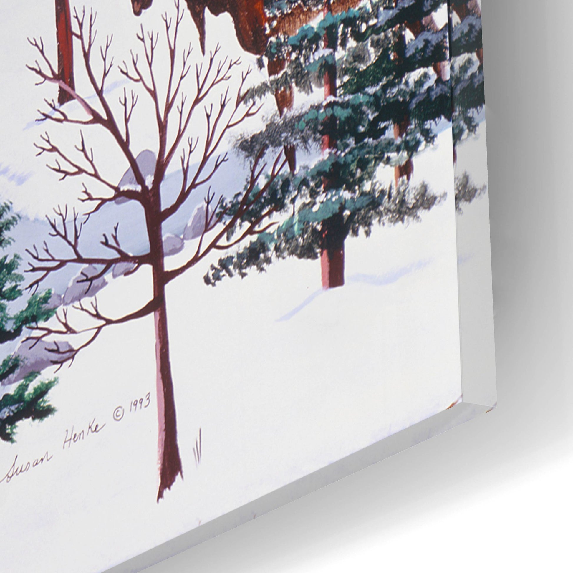 Epic Art 'Winter In Jackson New Hampshire' by Susan Henke Fine Art, Acrylic Glass Wall Art,12x16