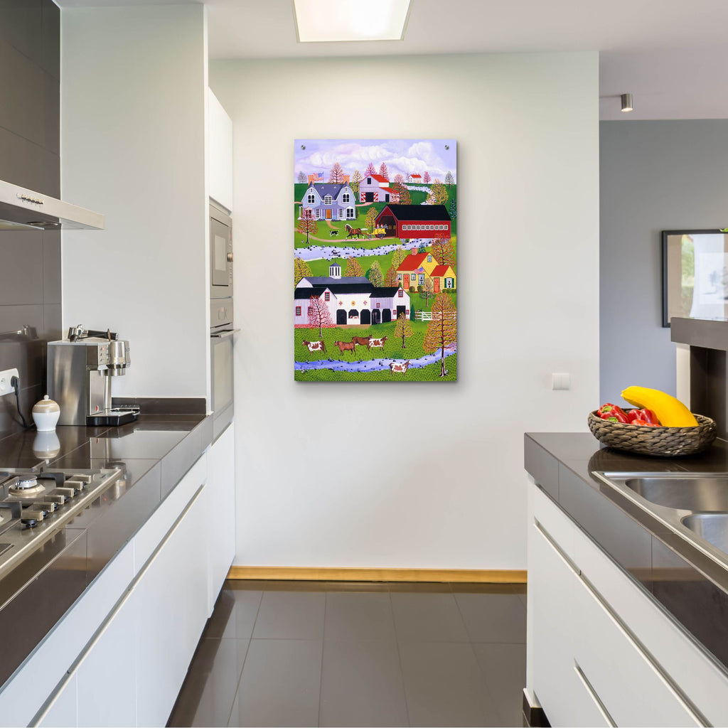 Epic Art 'Yellow Buggy Ride' by Susan Henke Fine Art, Acrylic Glass Wall Art,24x36