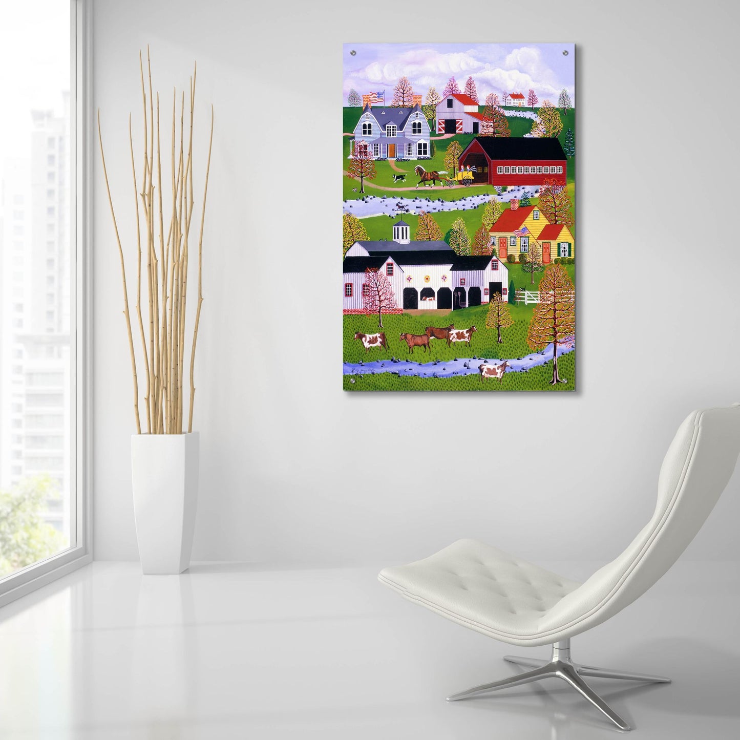 Epic Art 'Yellow Buggy Ride' by Susan Henke Fine Art, Acrylic Glass Wall Art,24x36