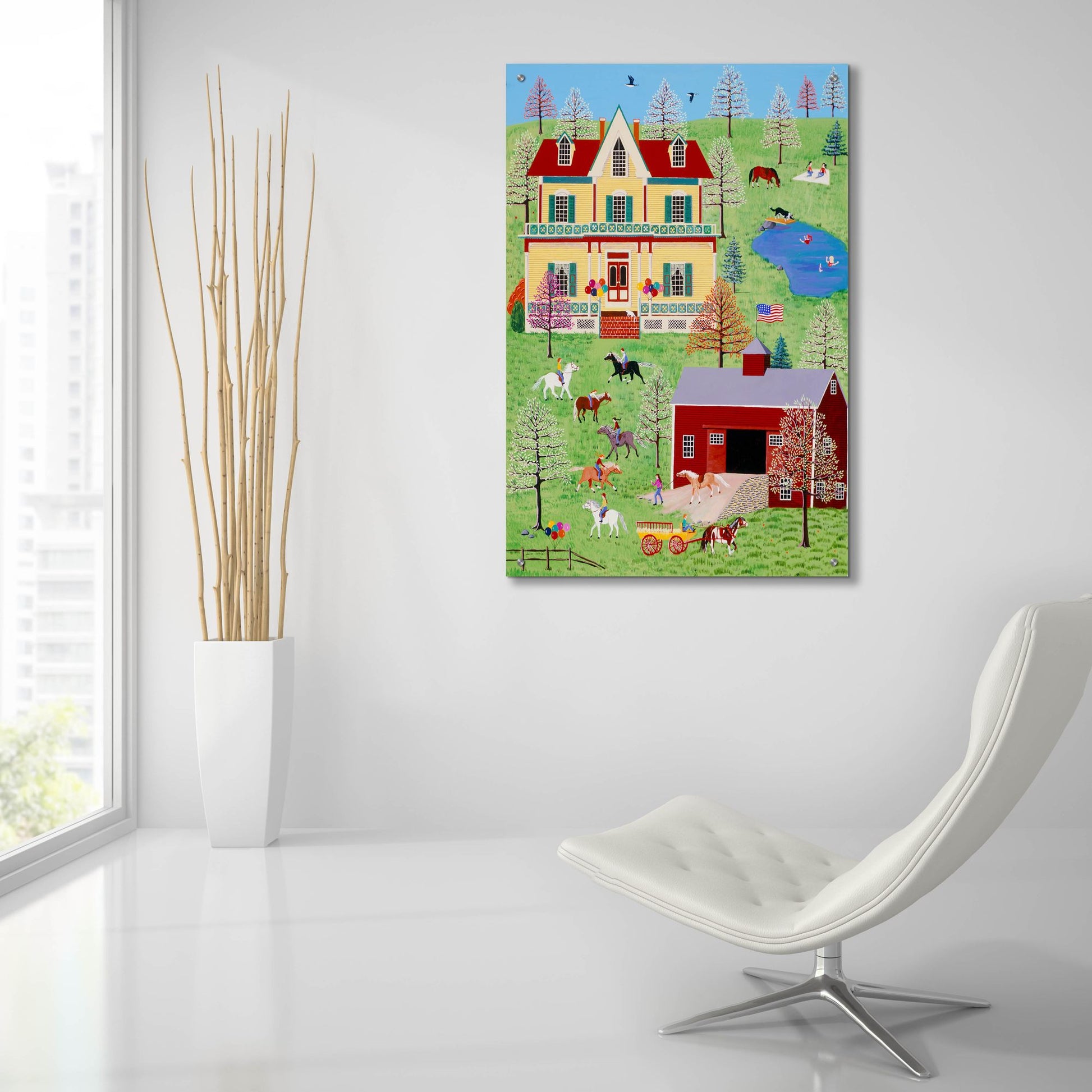 Epic Art 'Pony Party' by Susan Henke Fine Art, Acrylic Glass Wall Art,24x36