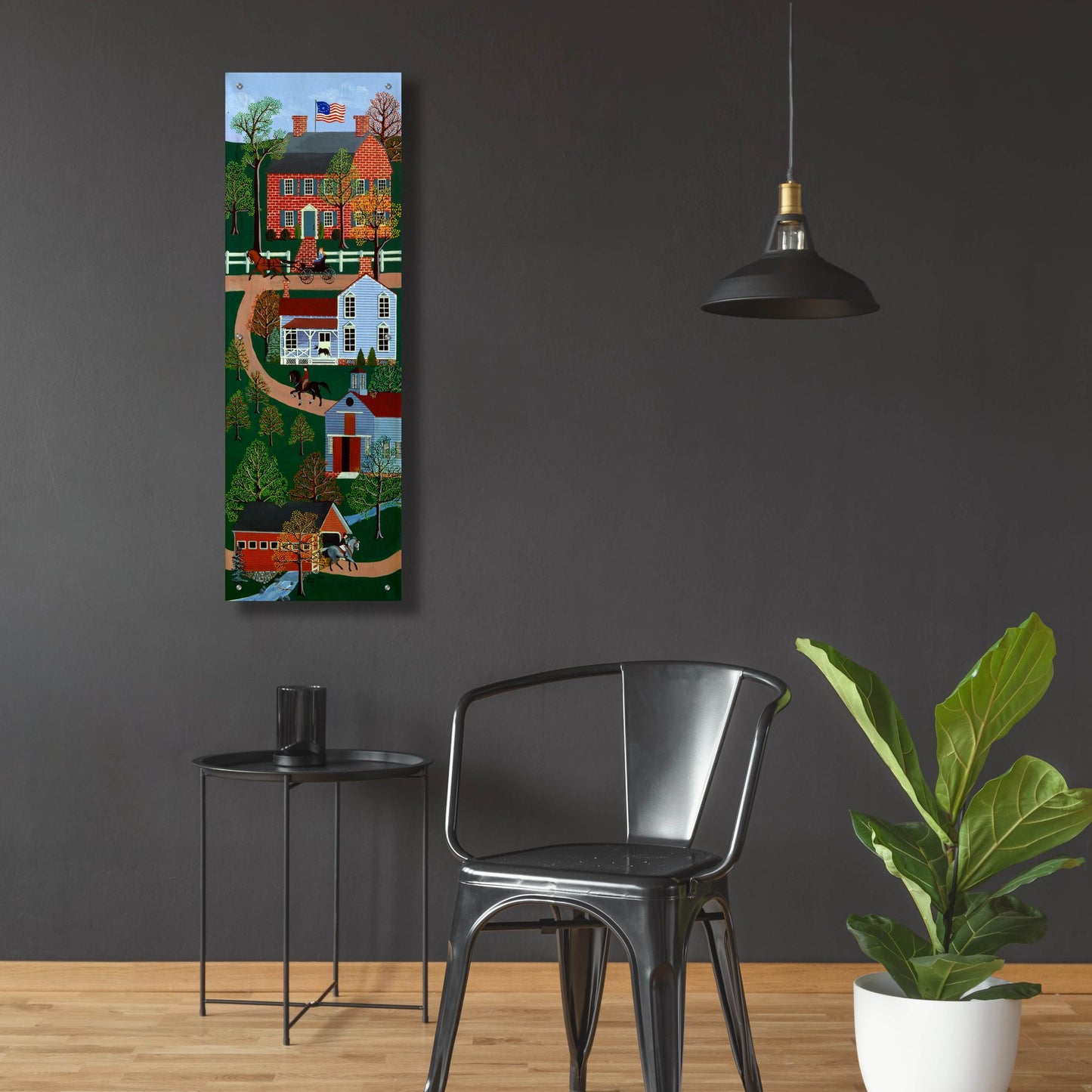 Epic Art 'Brick House Road' by Susan Henke Fine Art, Acrylic Glass Wall Art,16x48