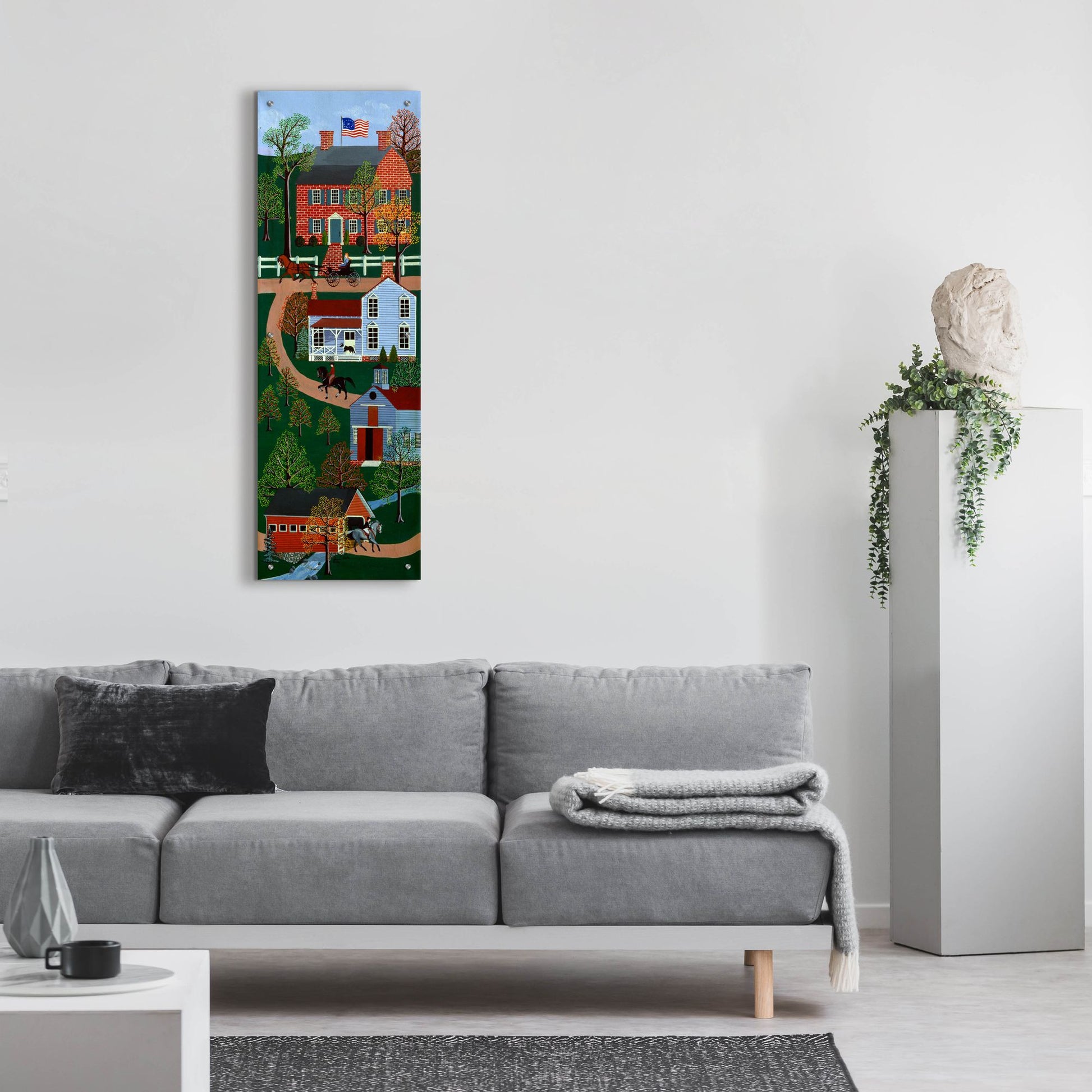 Epic Art 'Brick House Road' by Susan Henke Fine Art, Acrylic Glass Wall Art,16x48