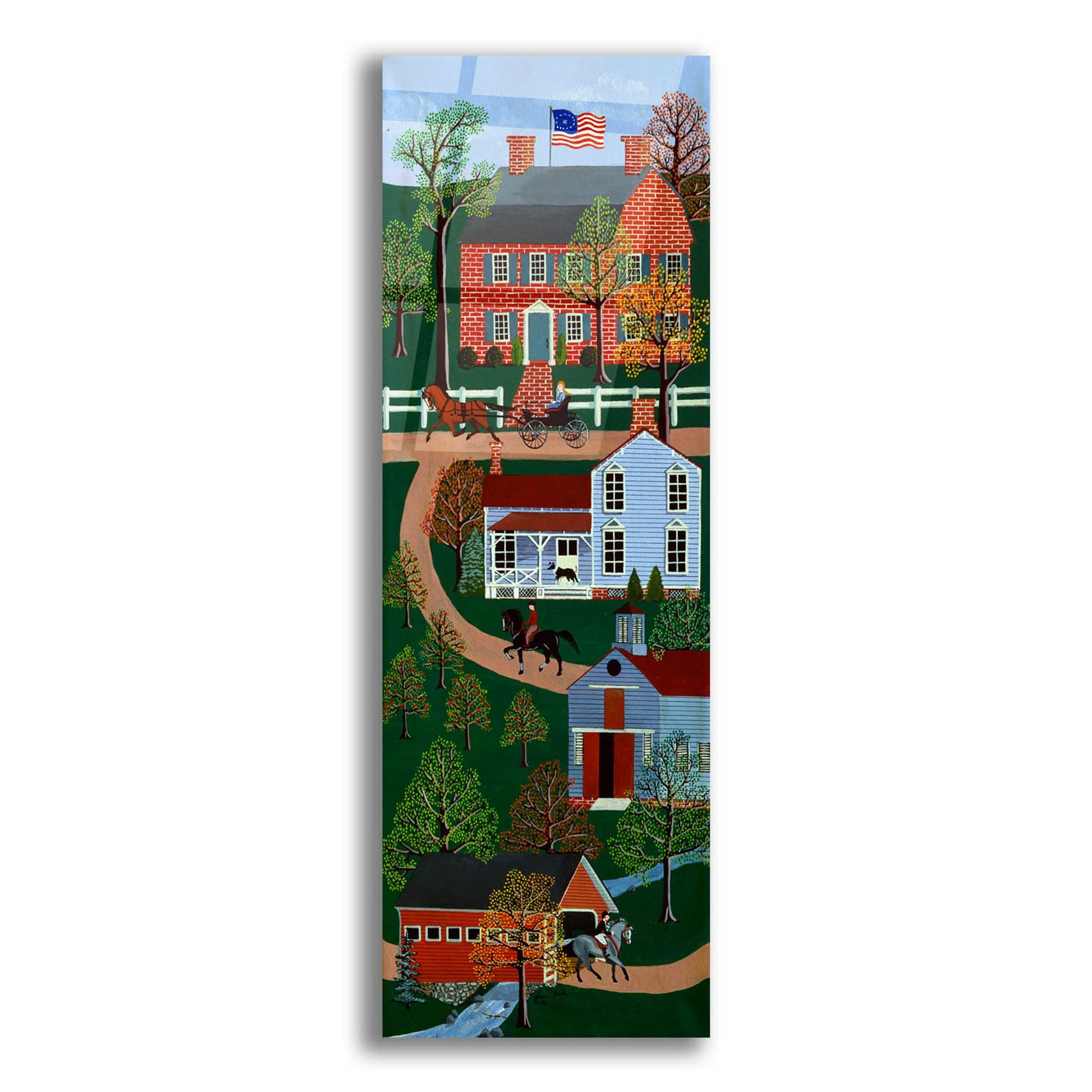 Epic Art 'Brick House Road' by Susan Henke Fine Art, Acrylic Glass Wall Art