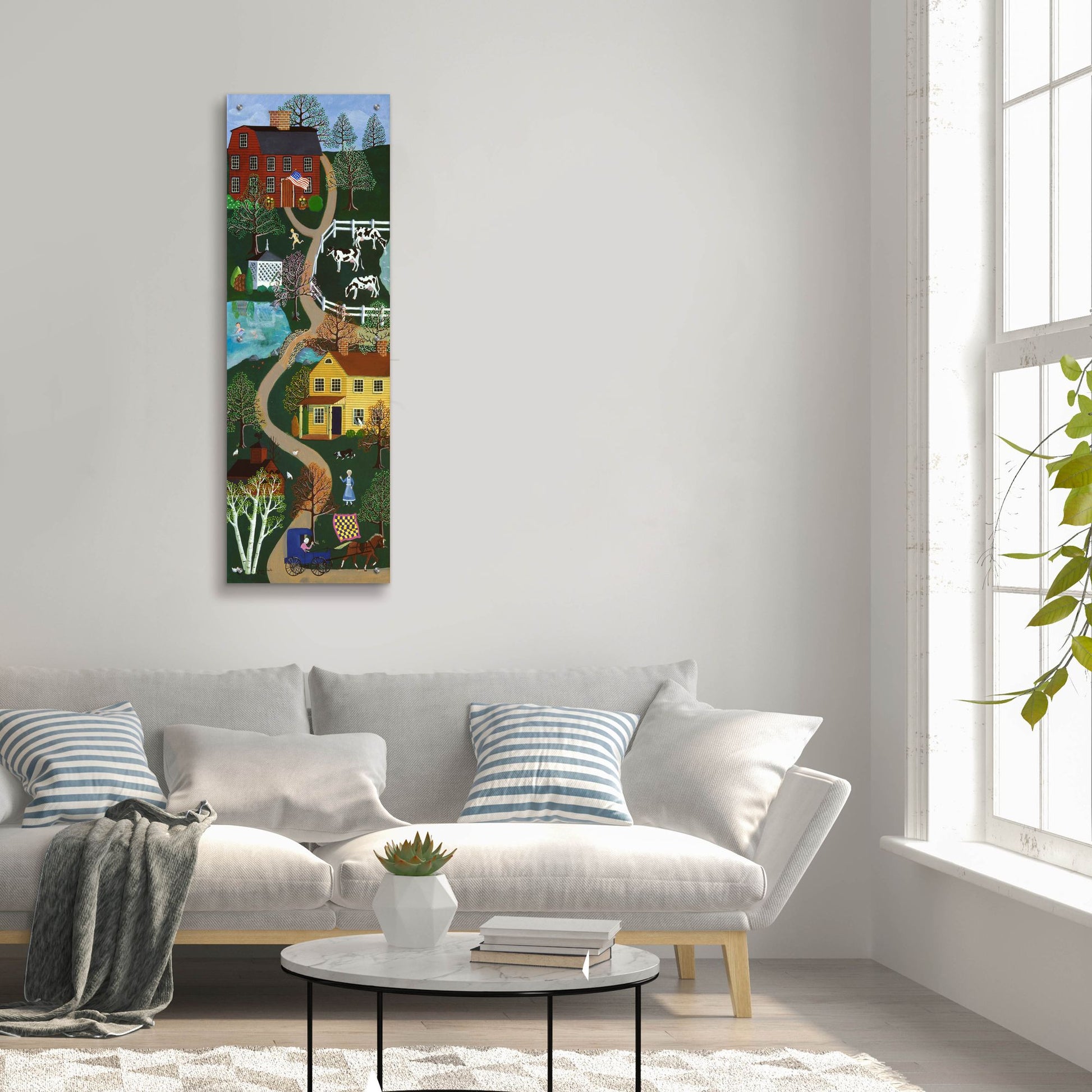 Epic Art 'Friends and Comfort' by Susan Henke Fine Art, Acrylic Glass Wall Art,16x48