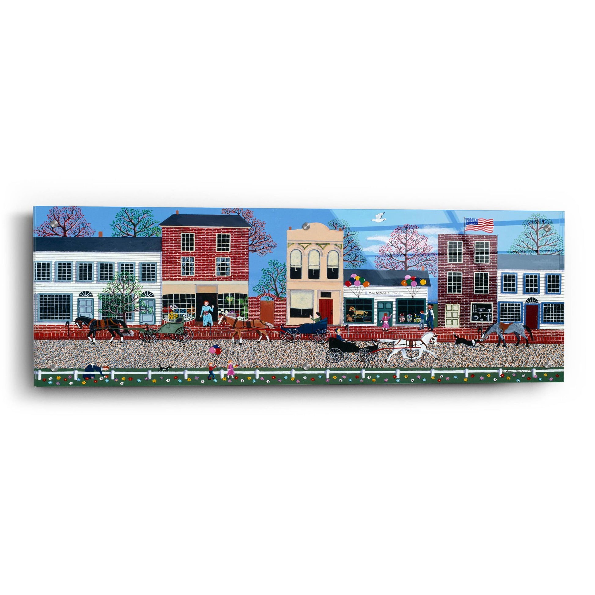 Epic Art 'McGregors On Commerce Street 2' by Susan Henke Fine Art, Acrylic Glass Wall Art,36x12