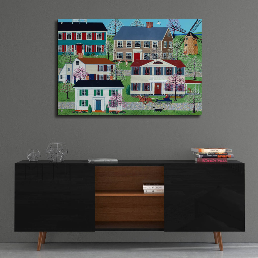 Epic Art 'Racing to Windmill Point' by Susan Henke Fine Art, Acrylic Glass Wall Art,36x24