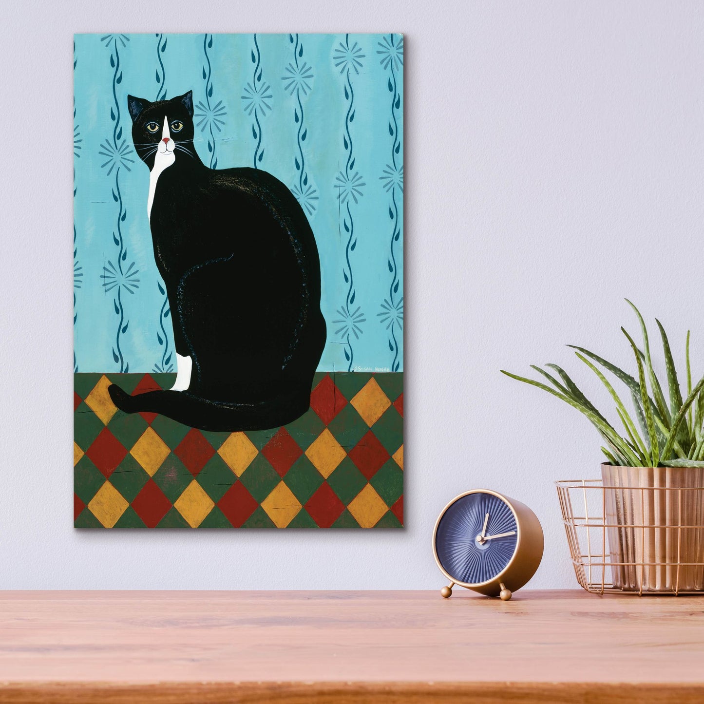 Epic Art 'Sleepy Housecat' by Susan Henke Fine Art, Acrylic Glass Wall Art,12x16