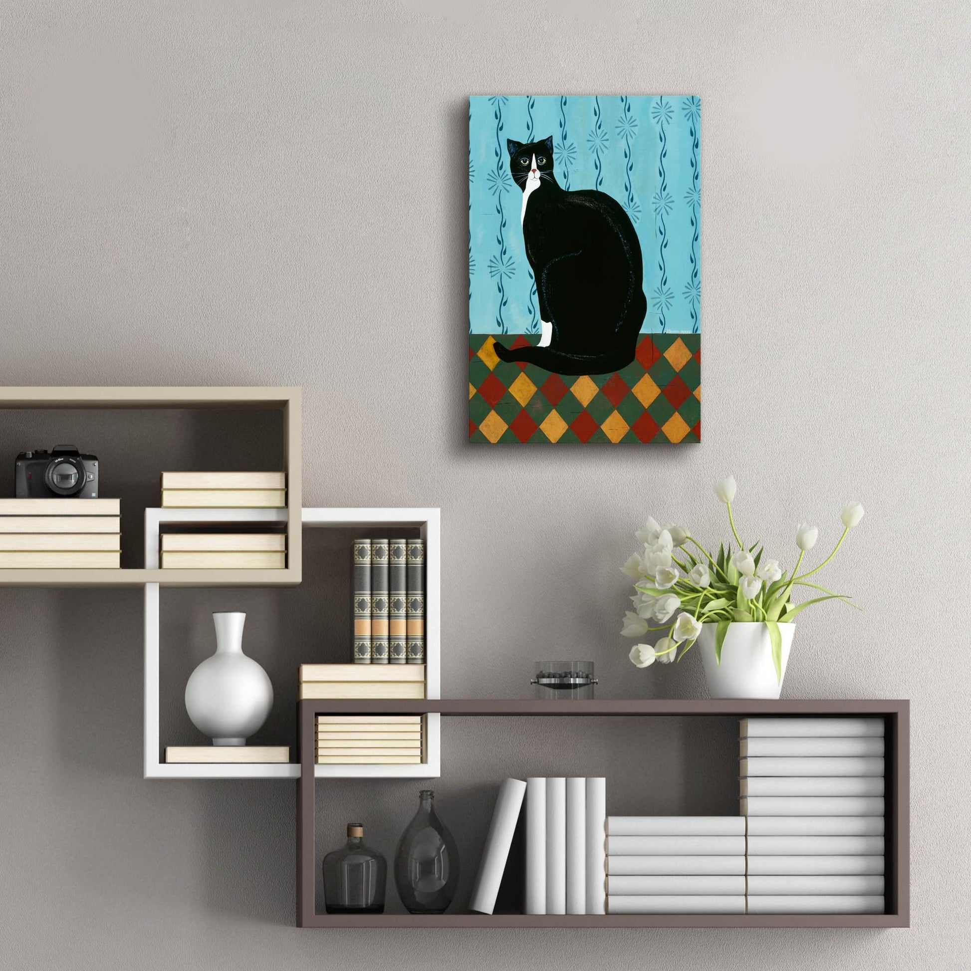 Epic Art 'Sleepy Housecat' by Susan Henke Fine Art, Acrylic Glass Wall Art,16x24