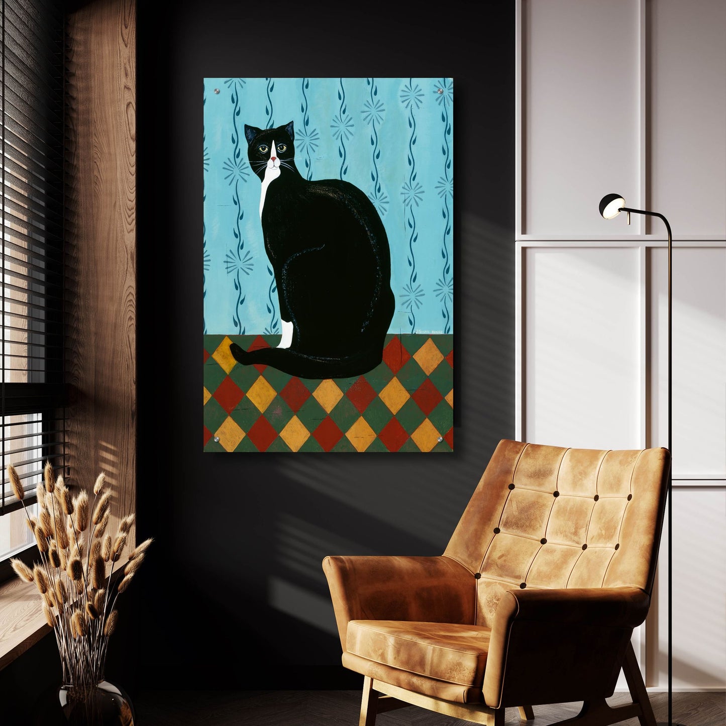 Epic Art 'Sleepy Housecat' by Susan Henke Fine Art, Acrylic Glass Wall Art,24x36