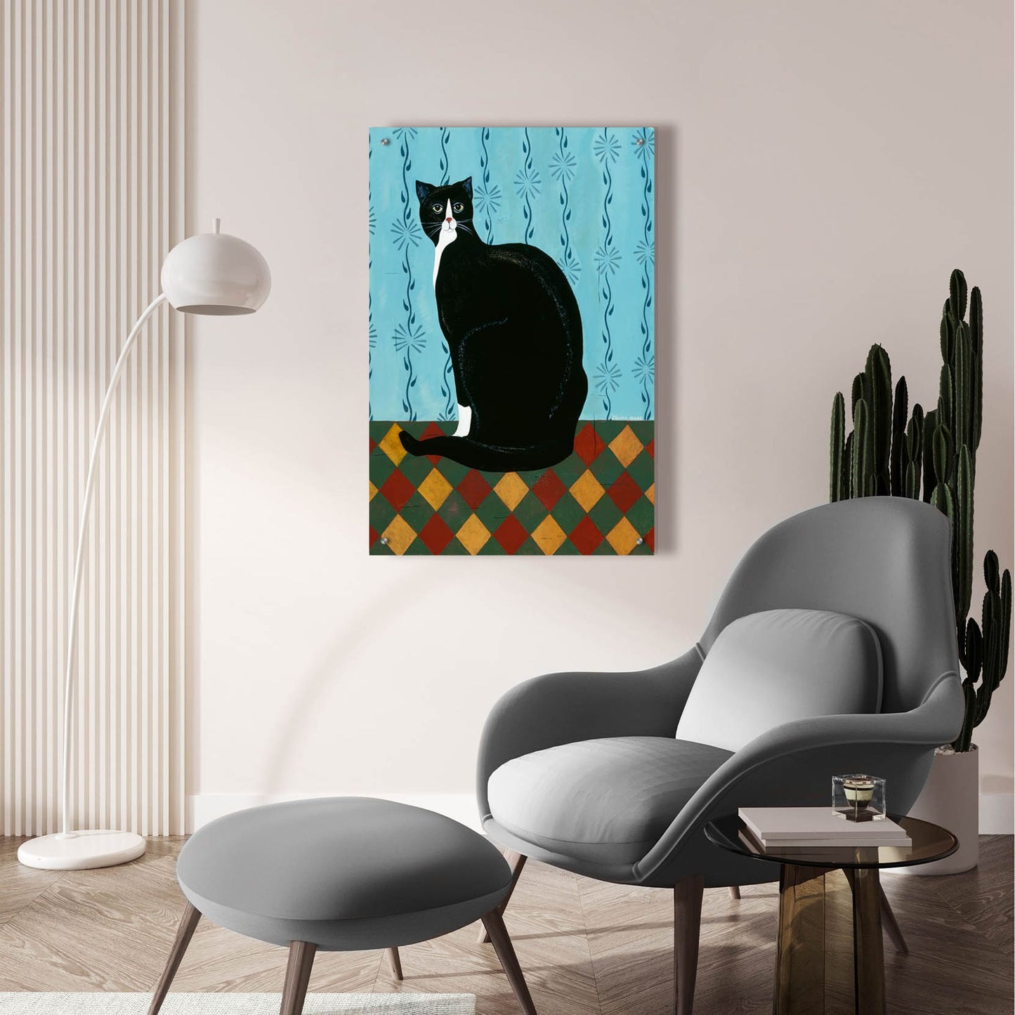 Epic Art 'Sleepy Housecat' by Susan Henke Fine Art, Acrylic Glass Wall Art,24x36