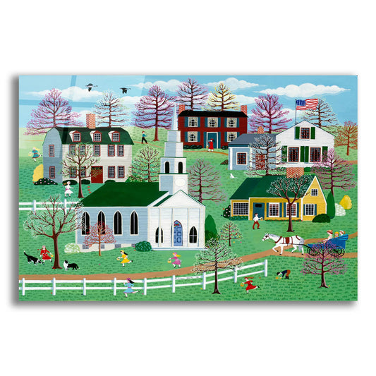 Epic Art 'Springtime Egg Hunt' by Susan Henke Fine Art, Acrylic Glass Wall Art