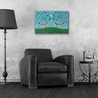 Epic Art 'The Gazelles Greeting' by Susan Henke Fine Art, Acrylic Glass Wall Art,24x16
