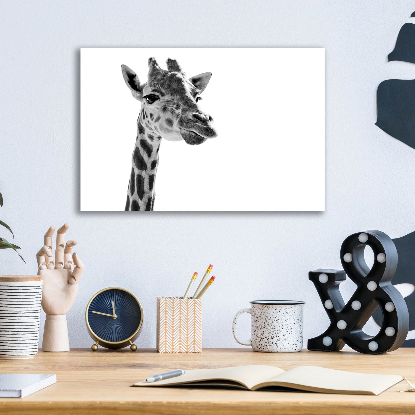 Epic Art 'Giraffe Expressionism' by SD Smart, Acrylic Glass Wall Art,16x12