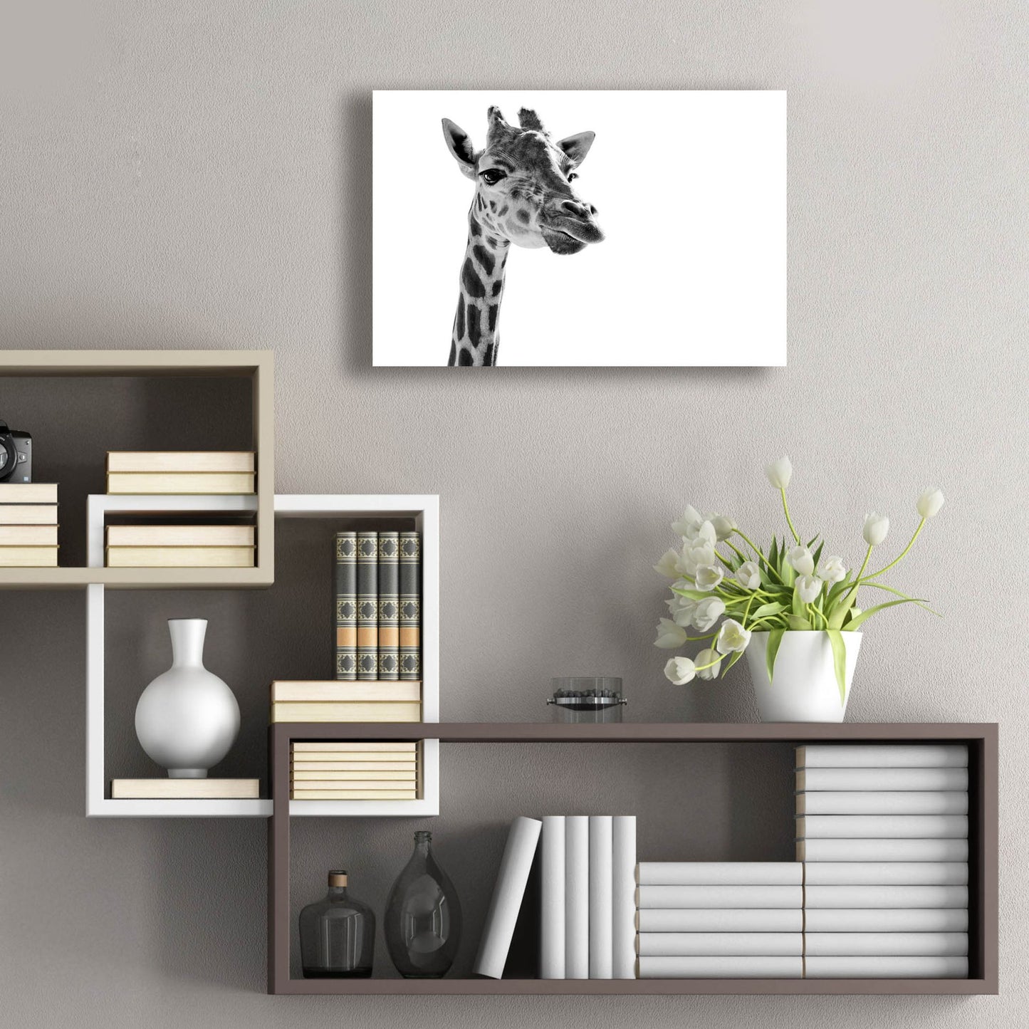 Epic Art 'Giraffe Expressionism' by SD Smart, Acrylic Glass Wall Art,24x16