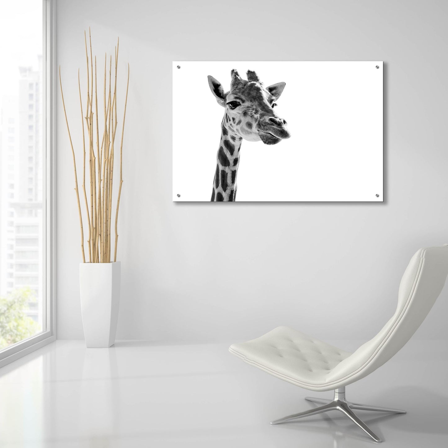 Epic Art 'Giraffe Expressionism' by SD Smart, Acrylic Glass Wall Art,36x24