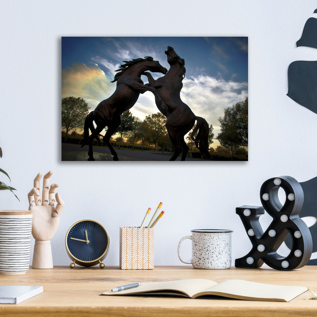 Epic Art 'Stallions' by SD Smart, Acrylic Glass Wall Art,16x12