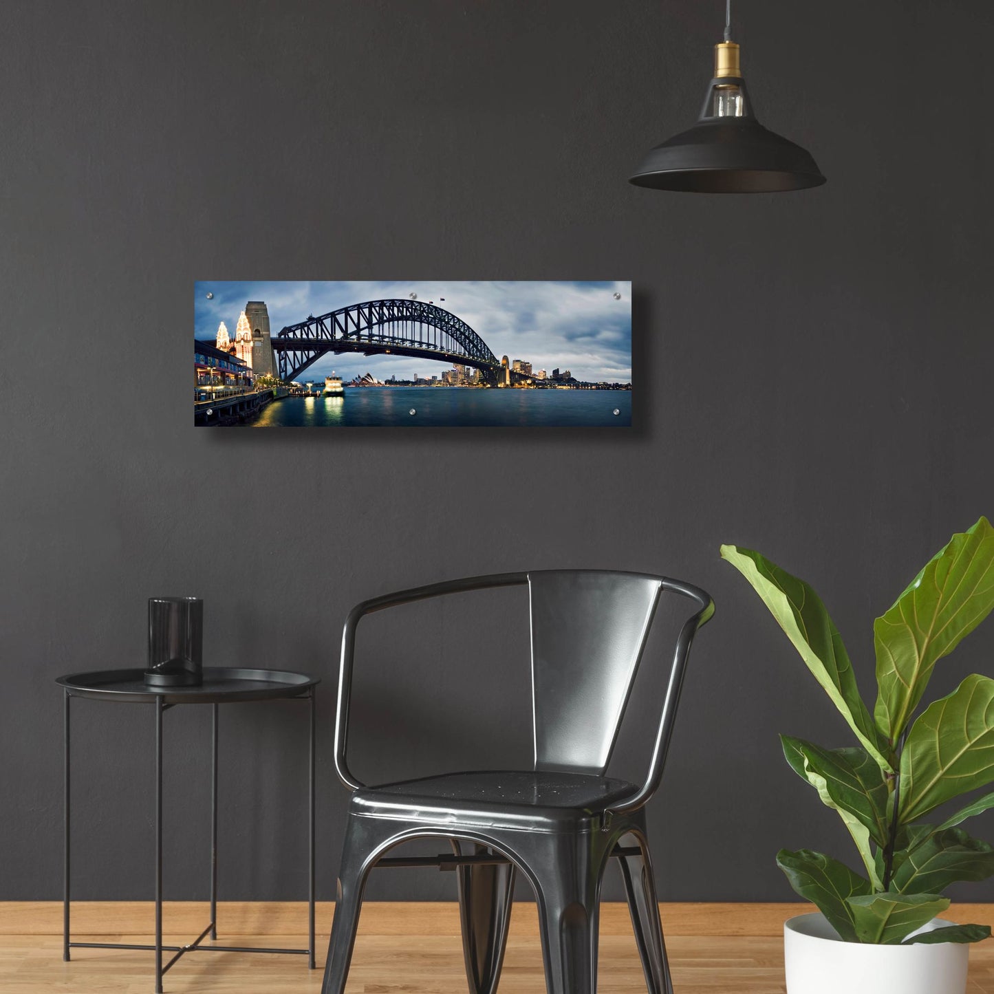 Epic Art 'Sydney Harbour' by SD Smart, Acrylic Glass Wall Art,36x12