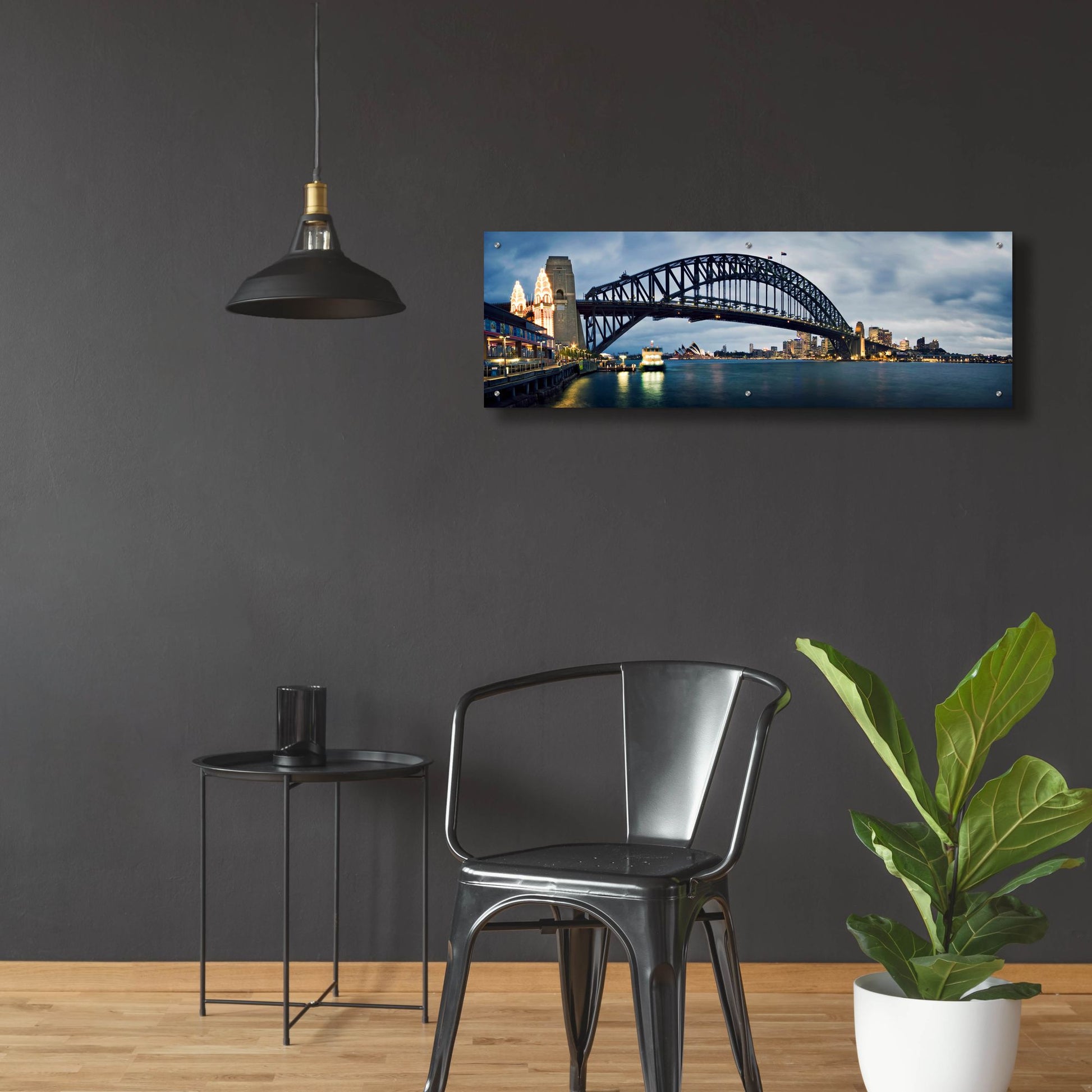 Epic Art 'Sydney Harbour' by SD Smart, Acrylic Glass Wall Art,48x16