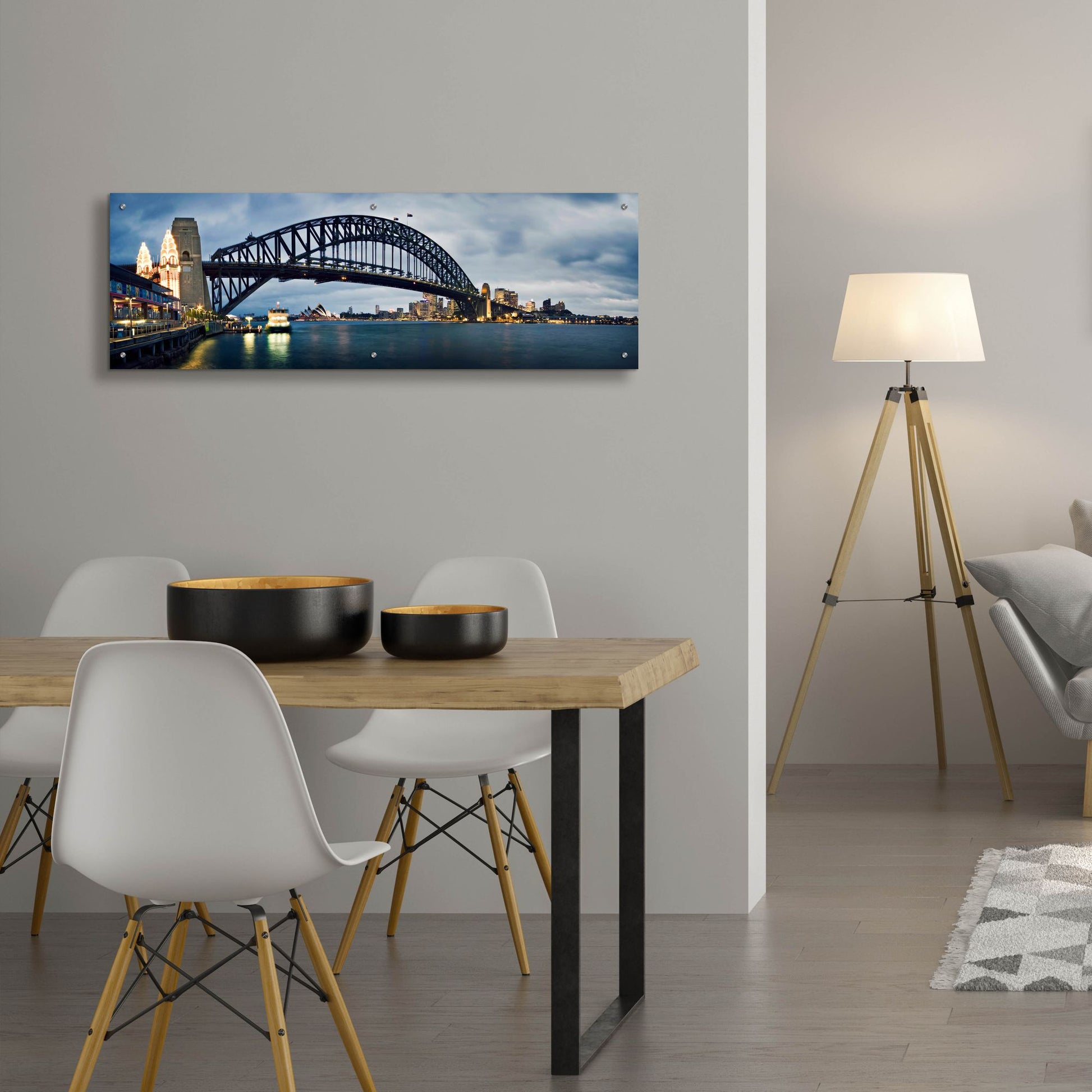 Epic Art 'Sydney Harbour' by SD Smart, Acrylic Glass Wall Art,48x16