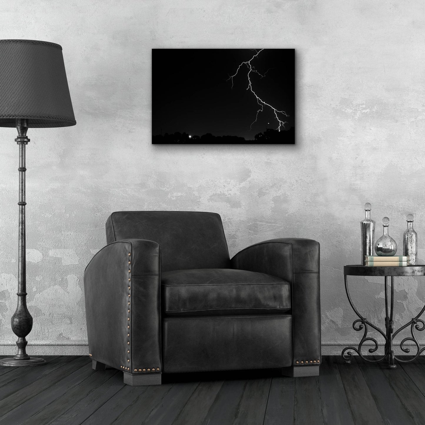 Epic Art 'Lightning Crashes' by SD Smart, Acrylic Glass Wall Art,24x16