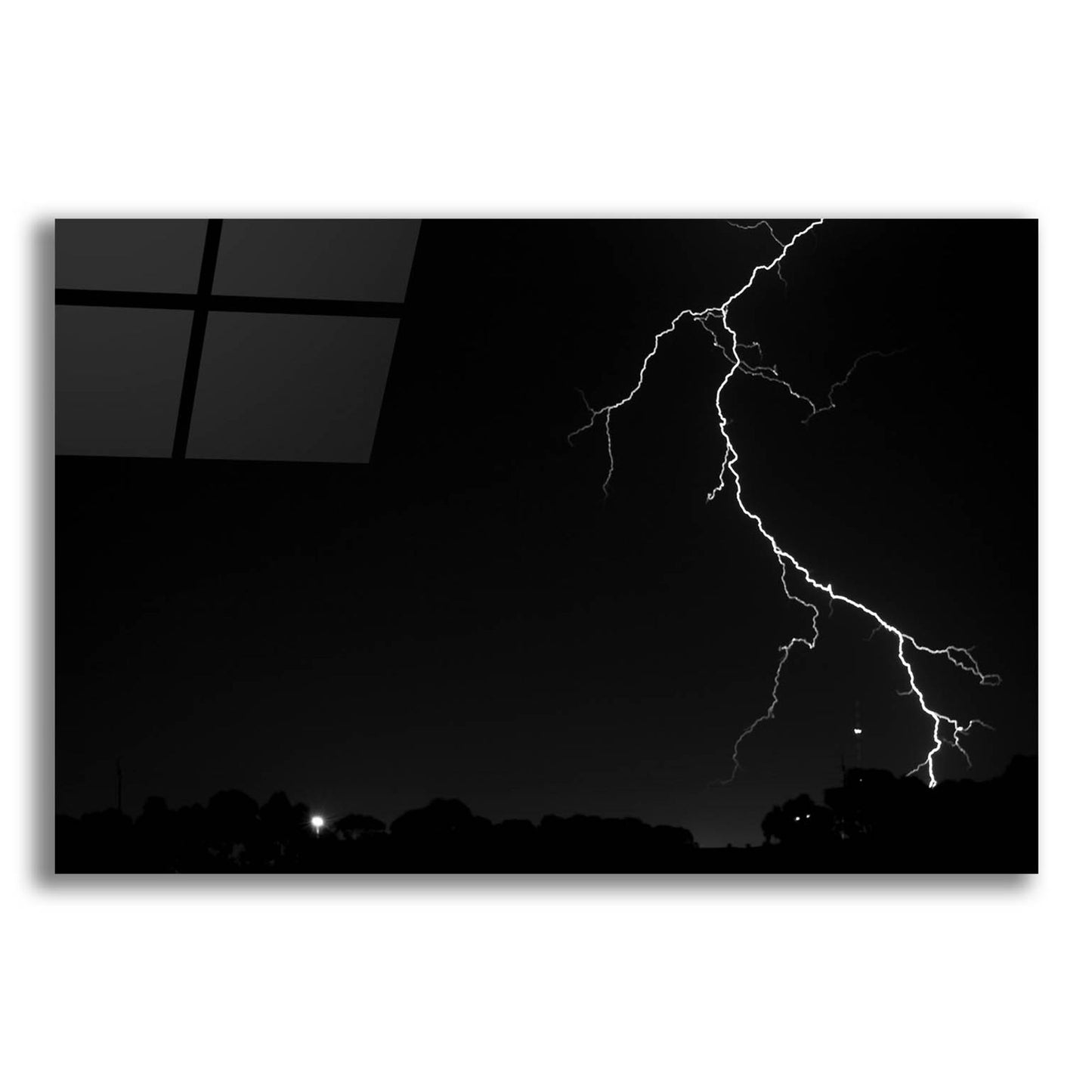 Epic Art 'Lightning Crashes' by SD Smart, Acrylic Glass Wall Art,24x16