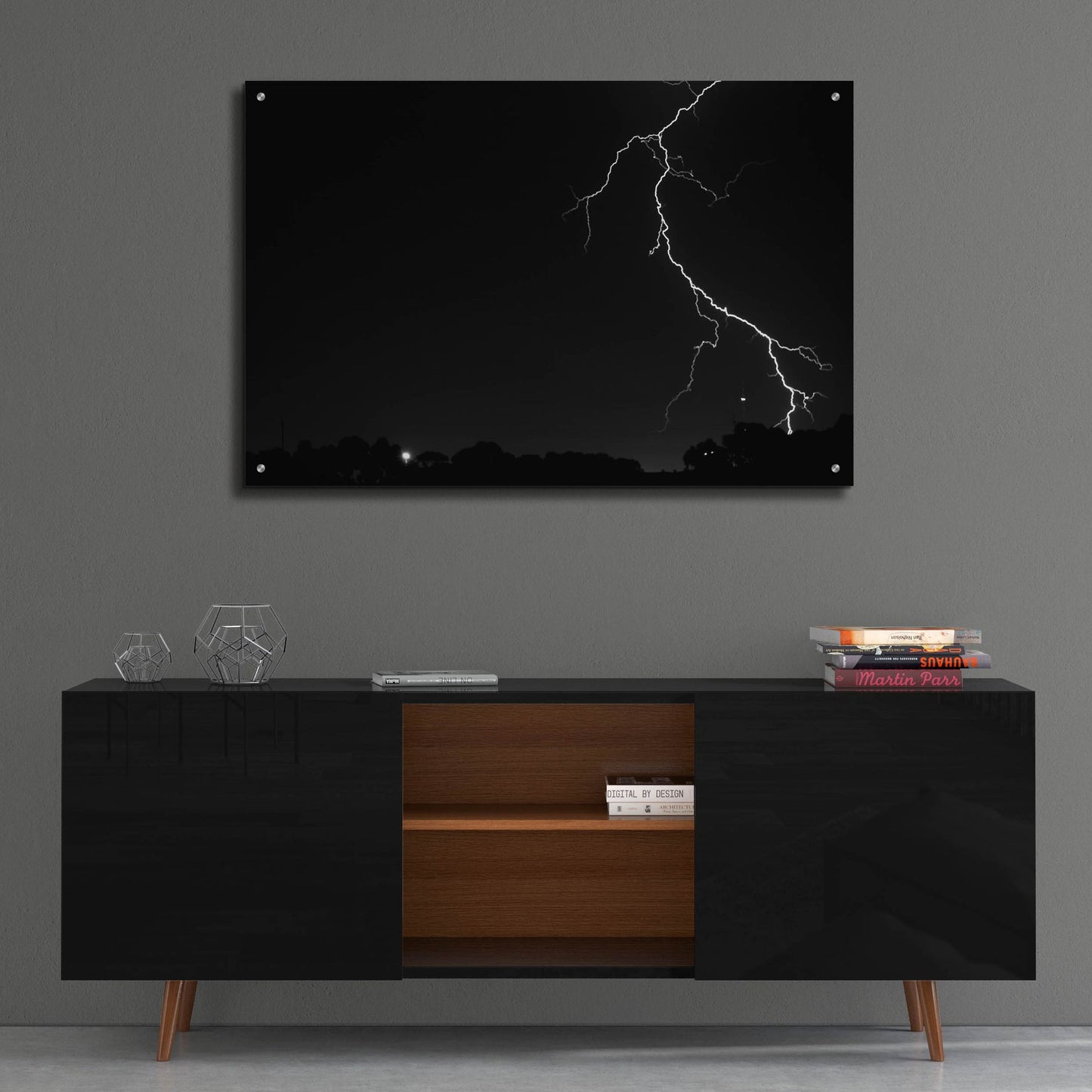 Epic Art 'Lightning Crashes' by SD Smart, Acrylic Glass Wall Art,36x24