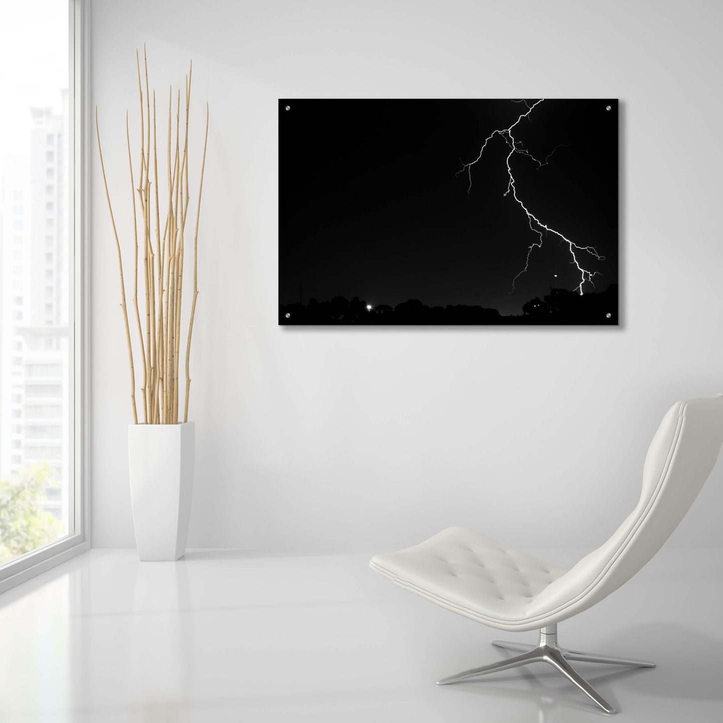 Epic Art 'Lightning Crashes' by SD Smart, Acrylic Glass Wall Art,36x24