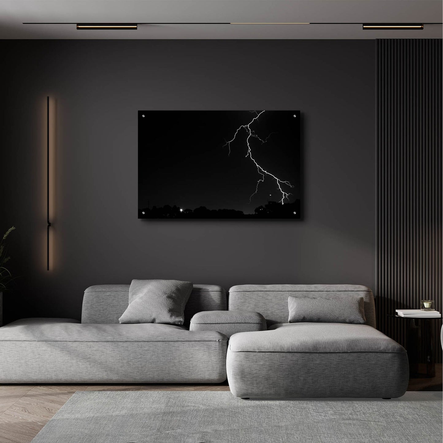 Epic Art 'Lightning Crashes' by SD Smart, Acrylic Glass Wall Art,36x24