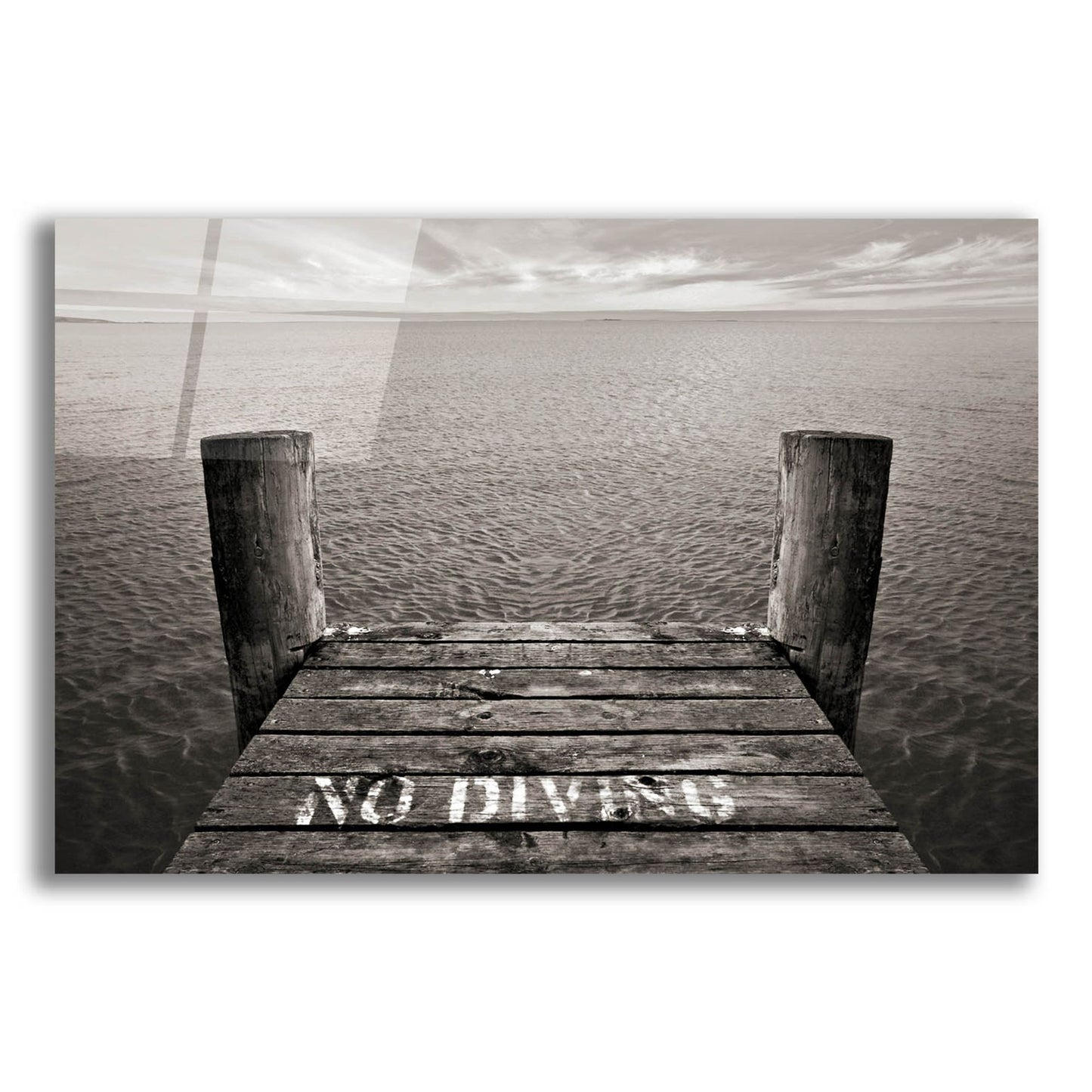 Epic Art 'No Diving' by SD Smart, Acrylic Glass Wall Art,24x16