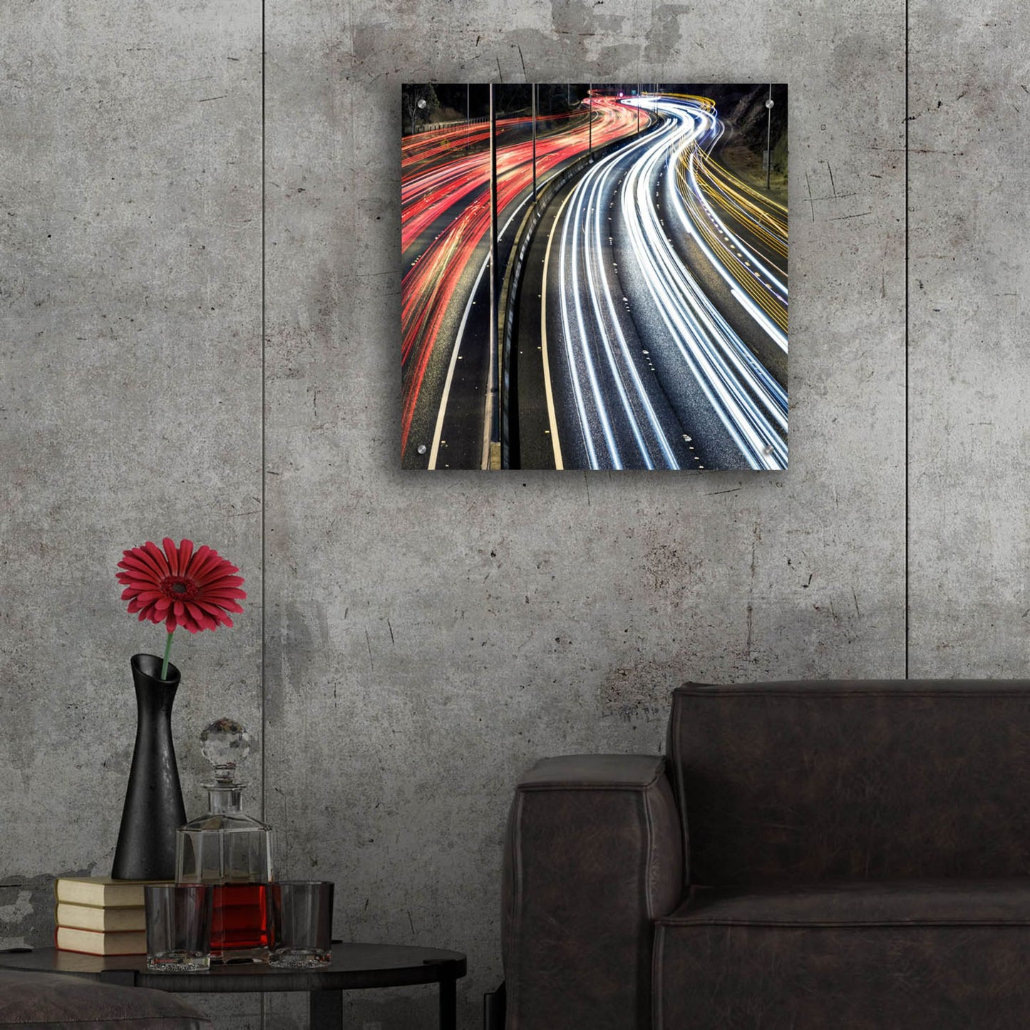 Epic Art 'Lines And Curves' by SD Smart, Acrylic Glass Wall Art,24x24