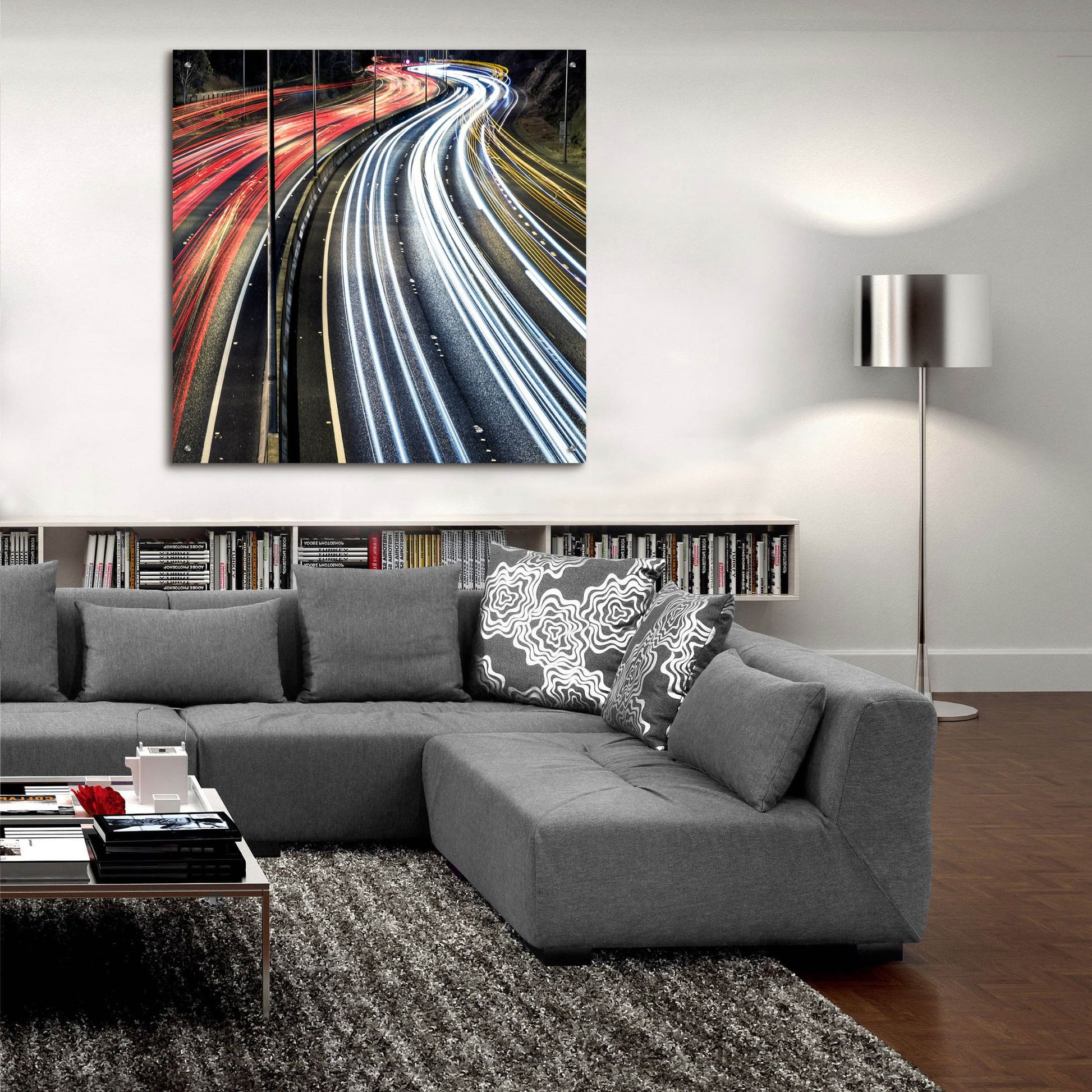 Epic Art 'Lines And Curves' by SD Smart, Acrylic Glass Wall Art,36x36