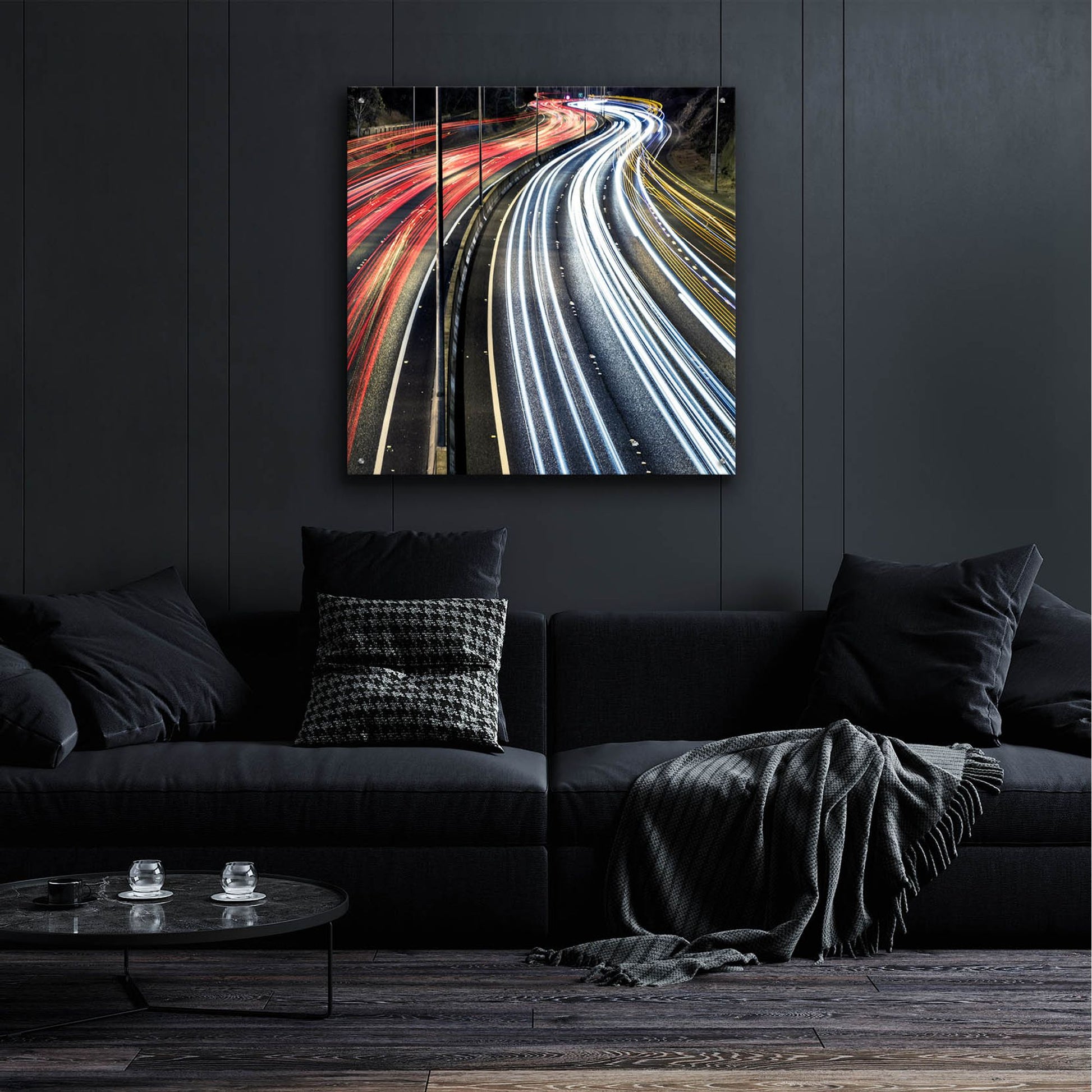 Epic Art 'Lines And Curves' by SD Smart, Acrylic Glass Wall Art,36x36