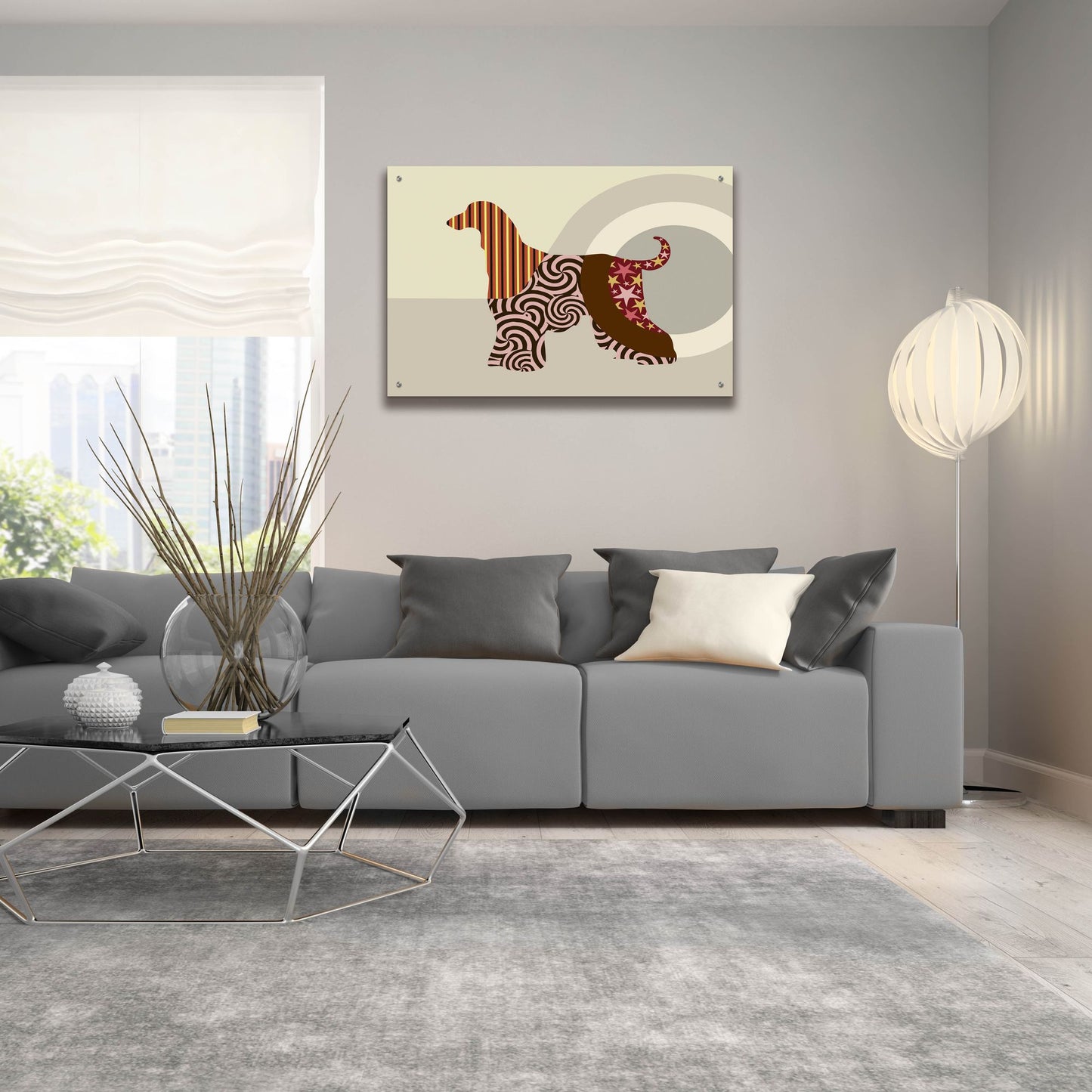 Epic Art 'Afghan Hound Dog' by Lanre Adefioye, Acrylic Glass Wall Art,36x24